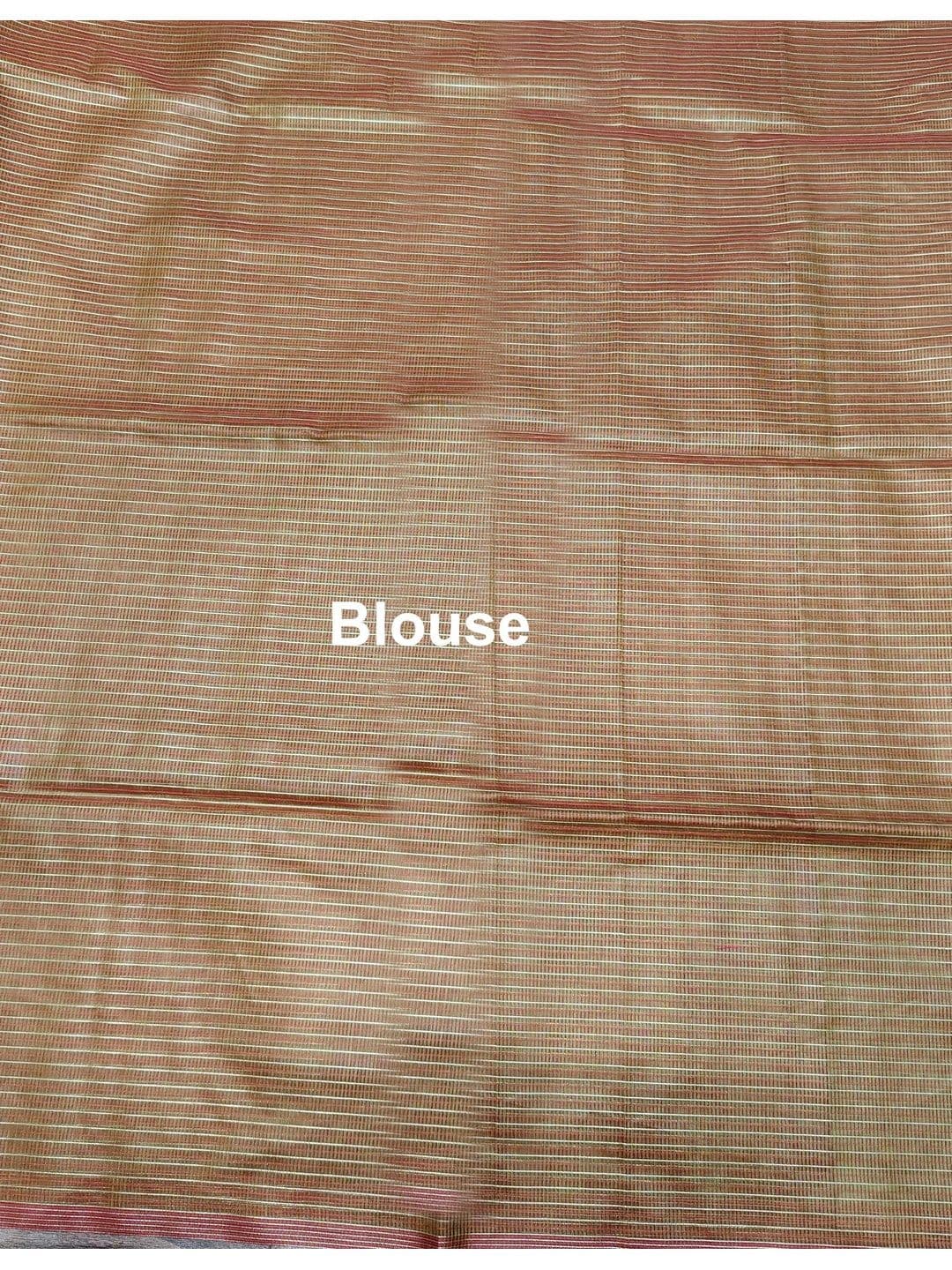 Naveera Striped Zari Tissue Designer Banarasi Saree thumbnail 4