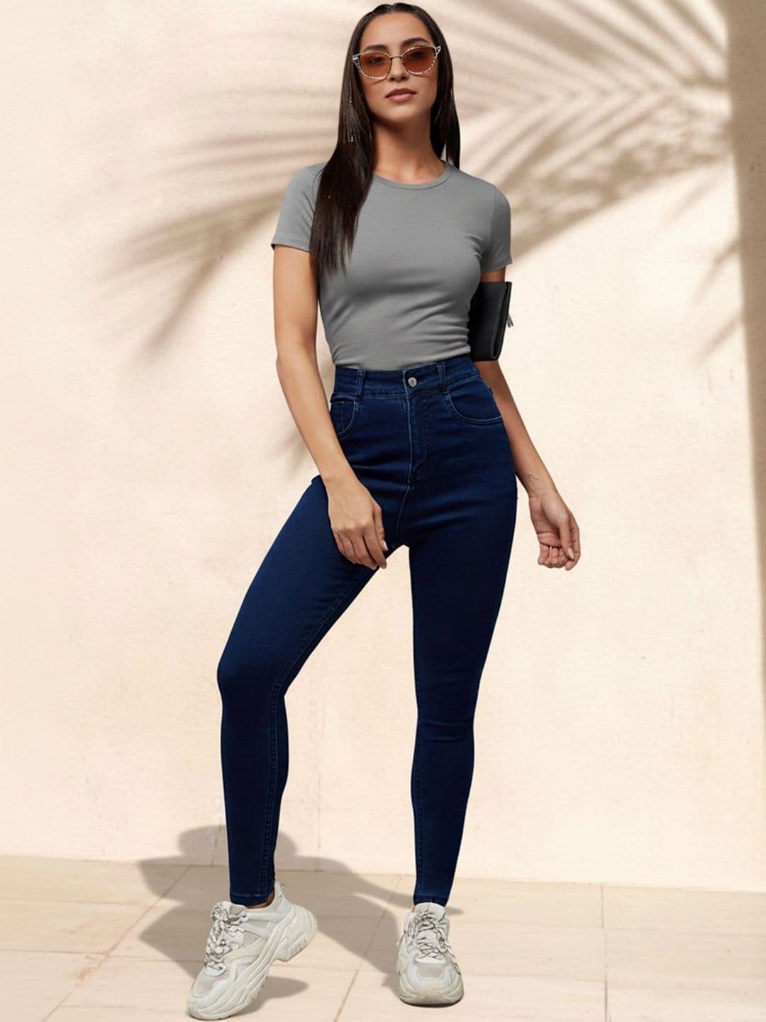 Mast & Harbour Women Skinny Fit High-Rise Stretchable Jeans thumbnail 3