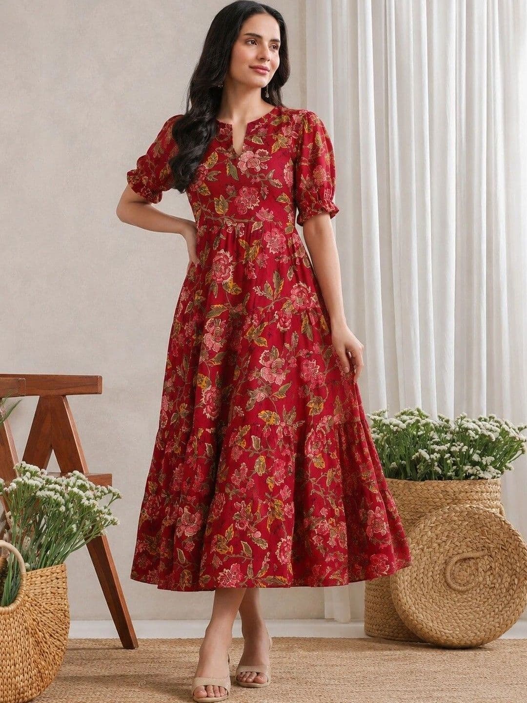 PRESHA Women Floral Printed Floral Kurta thumbnail 6
