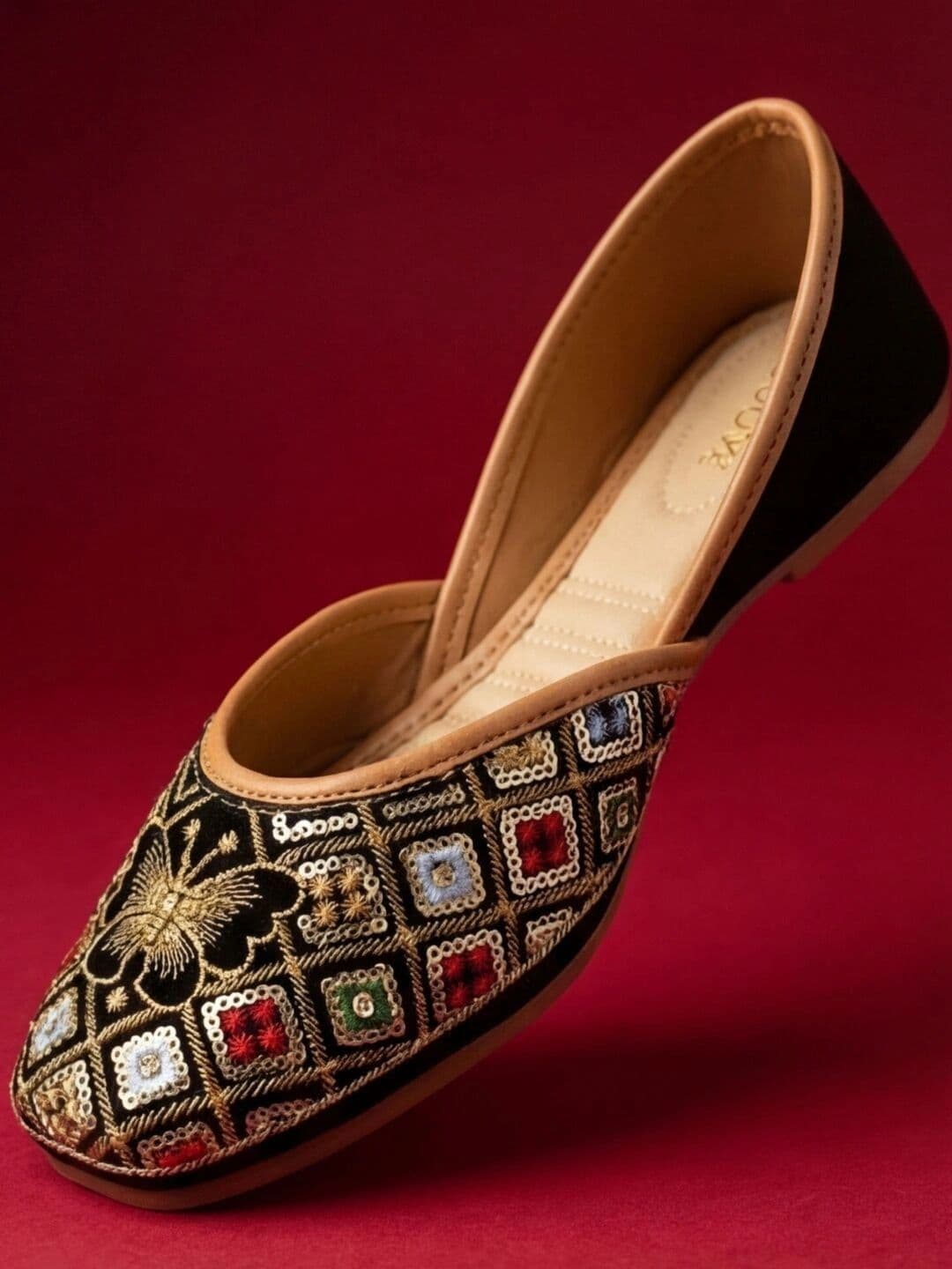 JodyHub Women Embellished Party Mojaris Flats thumbnail 7