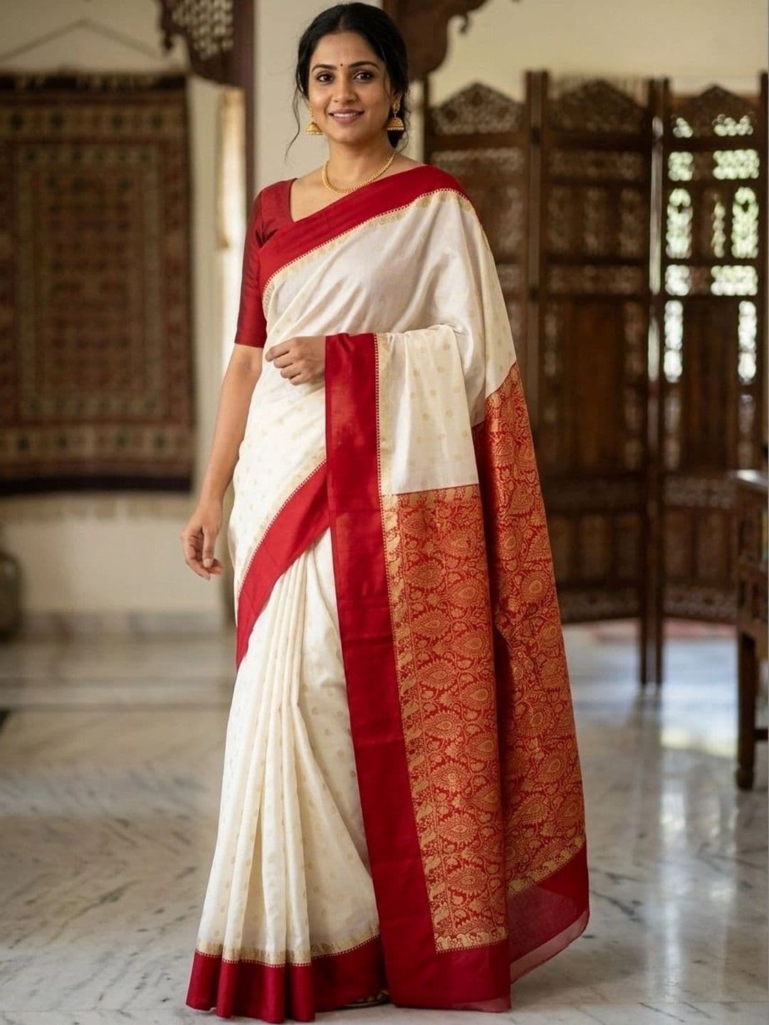 SILK HERITAGE Zari Art Silk Garad Saree thumbnail 2