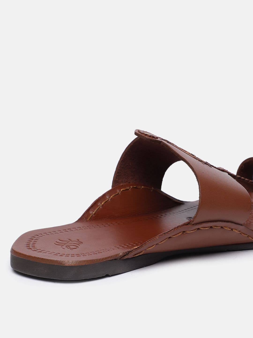 House of Pataudi Men Leather Kolhapuri Comfort Sandals thumbnail 7