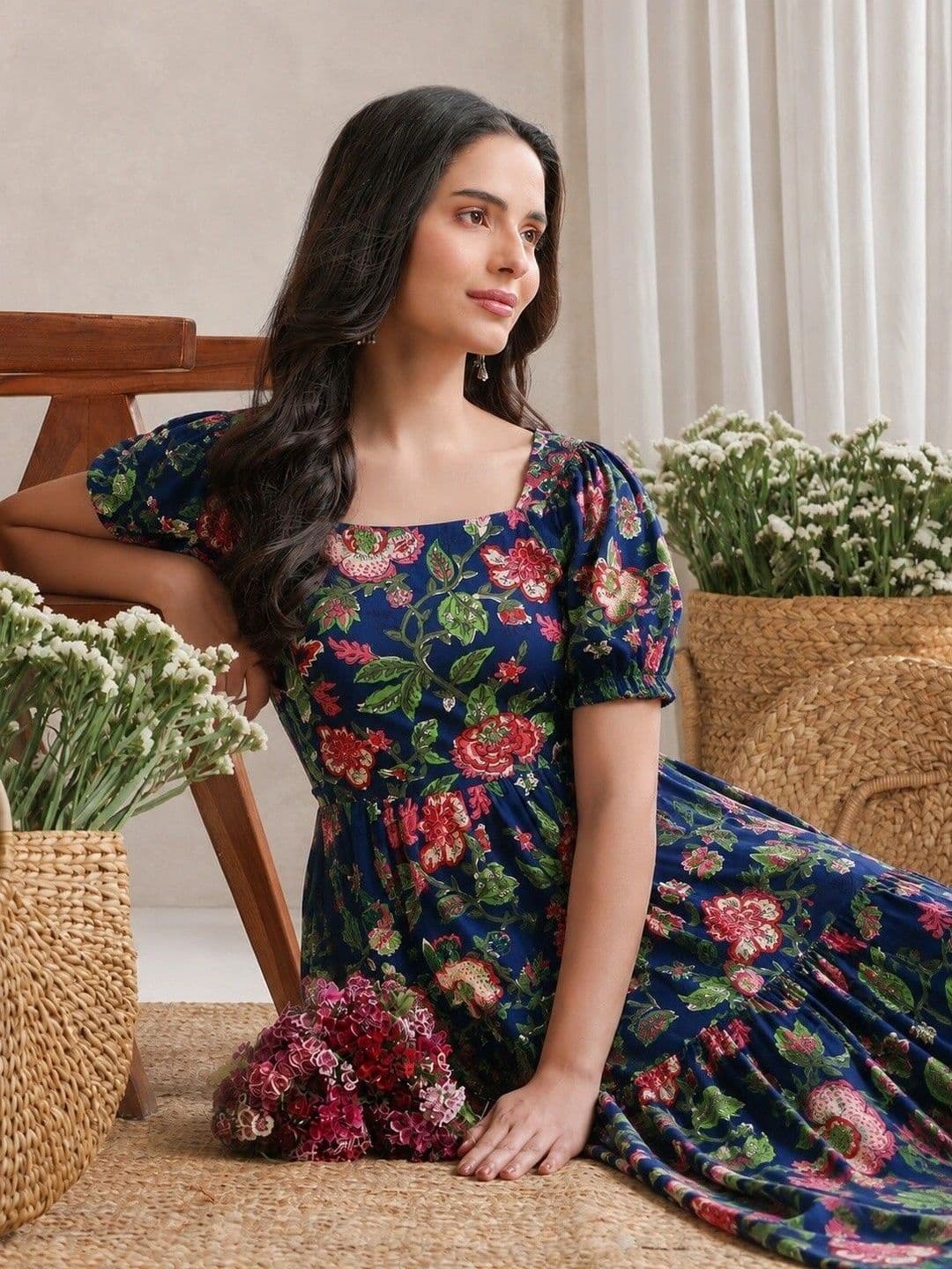 PRESHA Women Floral Printed Floral Anarkali Kurta - view 1