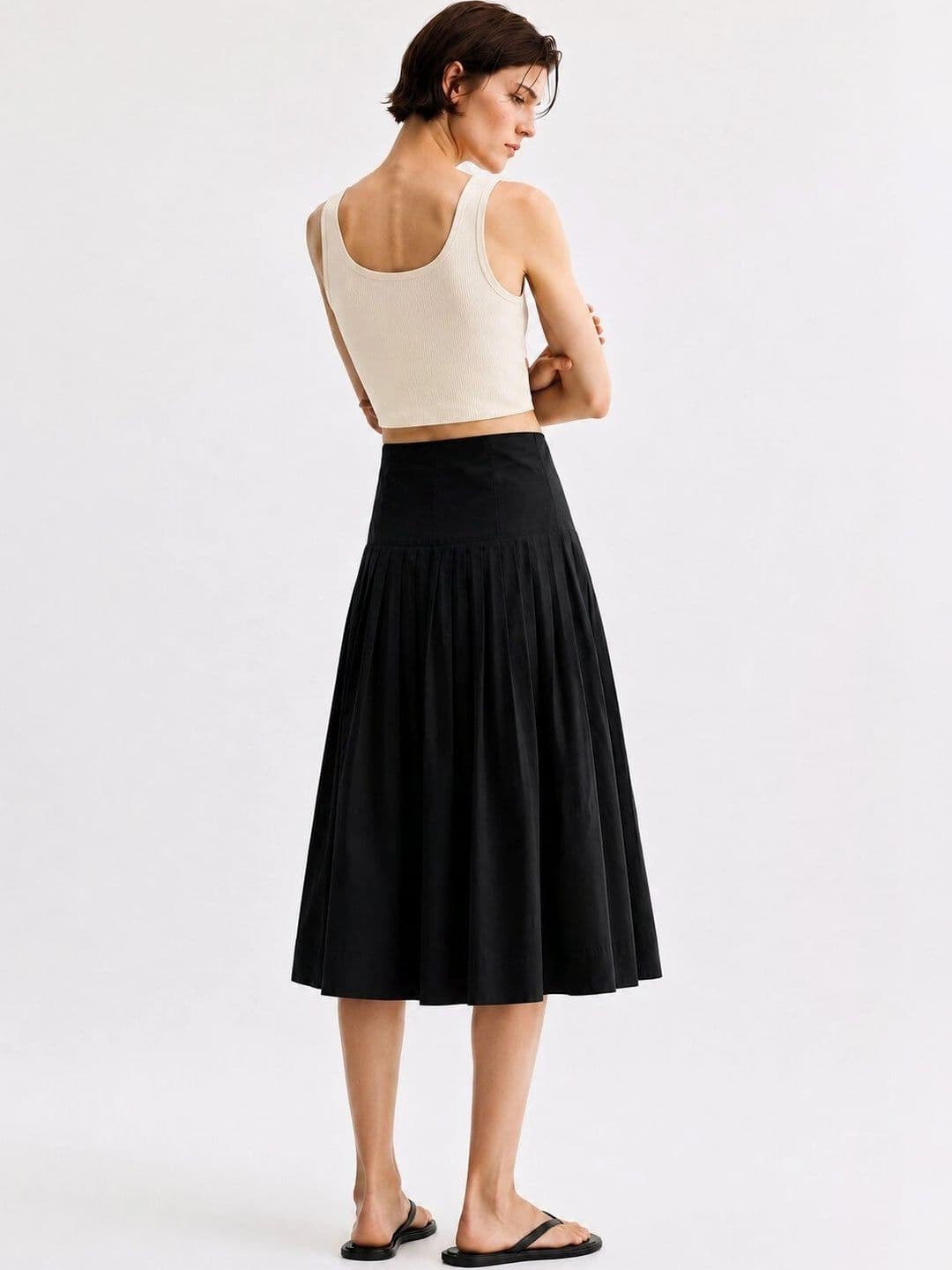 Cation Women Pure Cotton Knee Length Flared Skirt thumbnail 3
