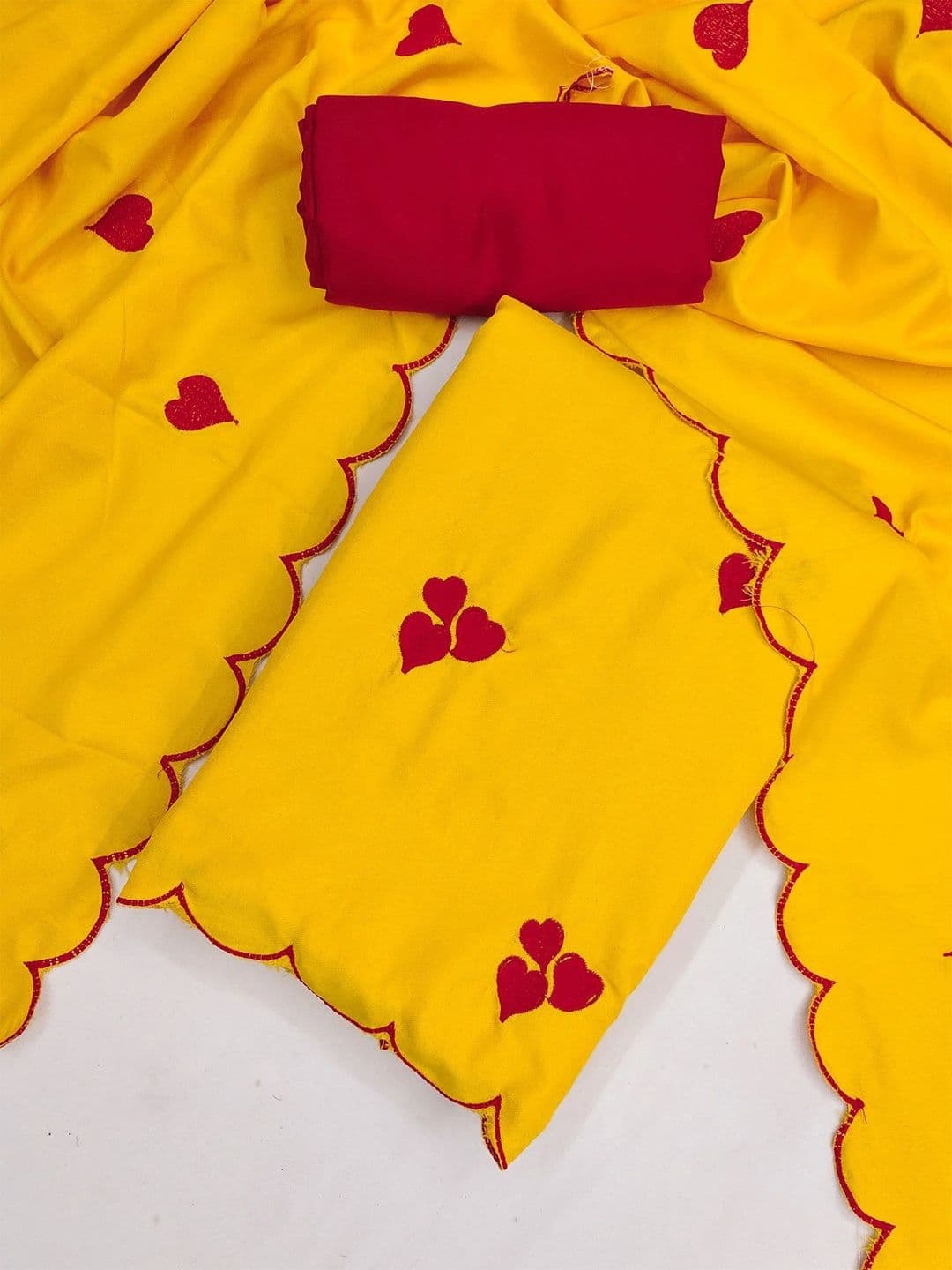 Nayanthara Trends Embroidered Art Silk Unstitched Dress Material - view 1