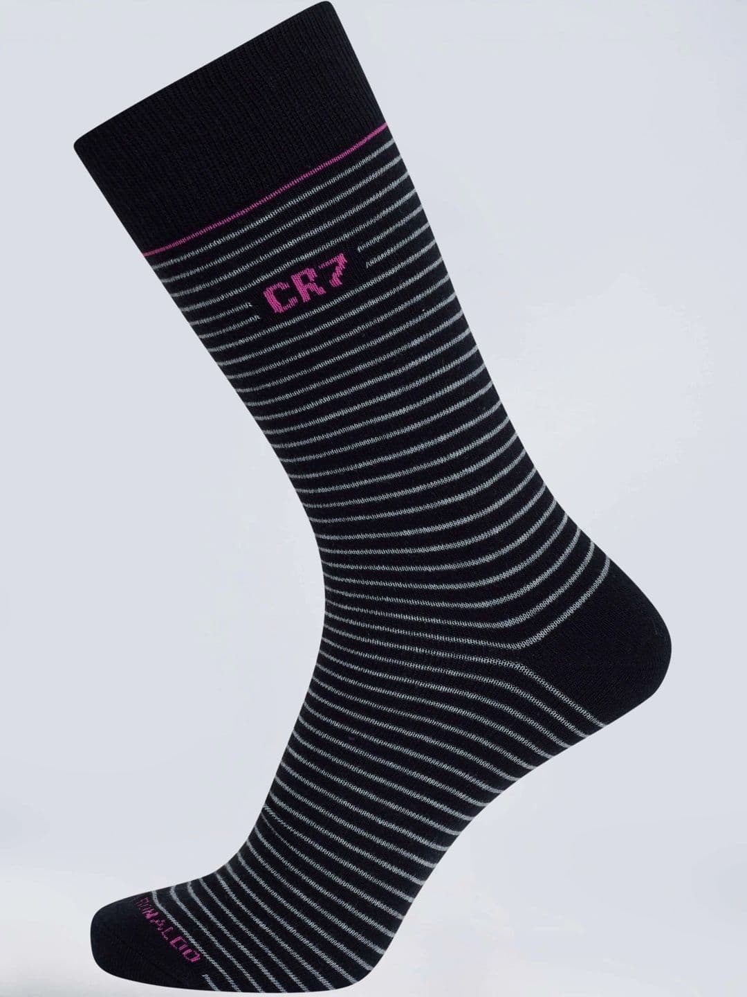 CR7 Cristiano Ronaldo Men Pack of 3 Cotton Assorted Striped Calf Length Socks thumbnail 4