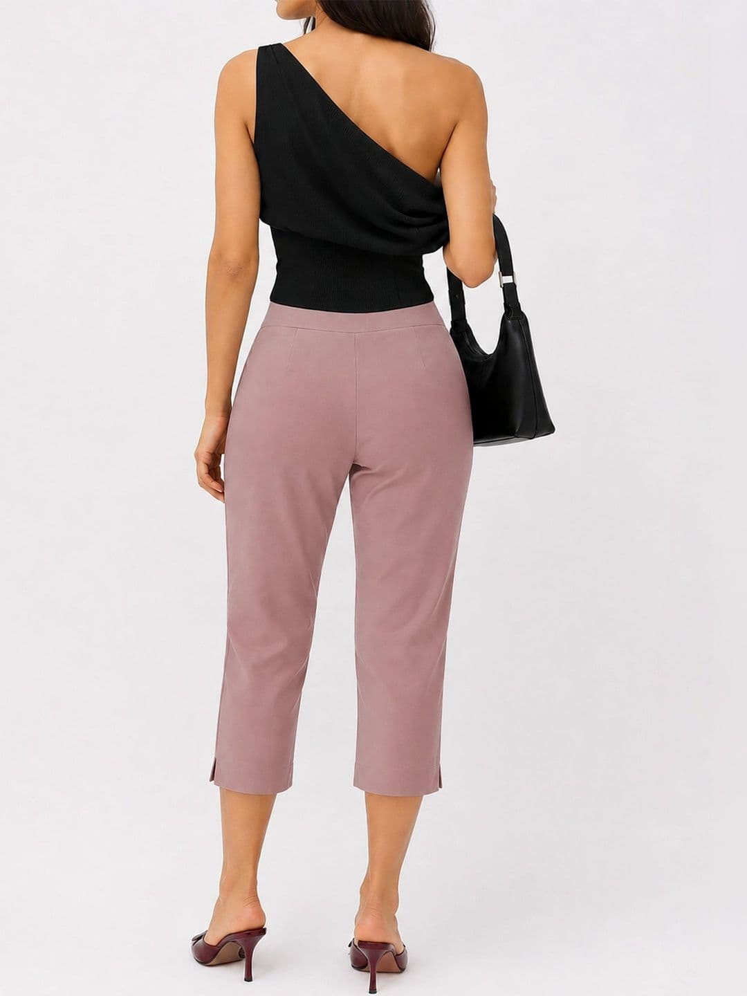 Tikhi Imli Women Stretchable Cotton blend 3/4 Casual Capris Pants thumbnail 3
