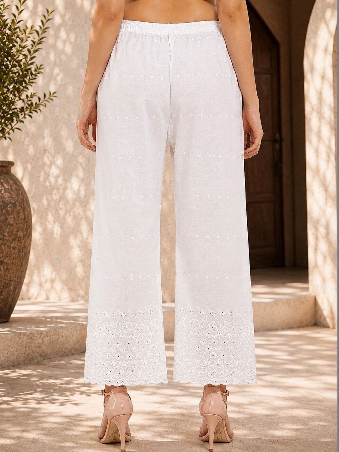 Miaz Lifestyle Women Embroidered Knitted Ethnic Palazzos thumbnail 5