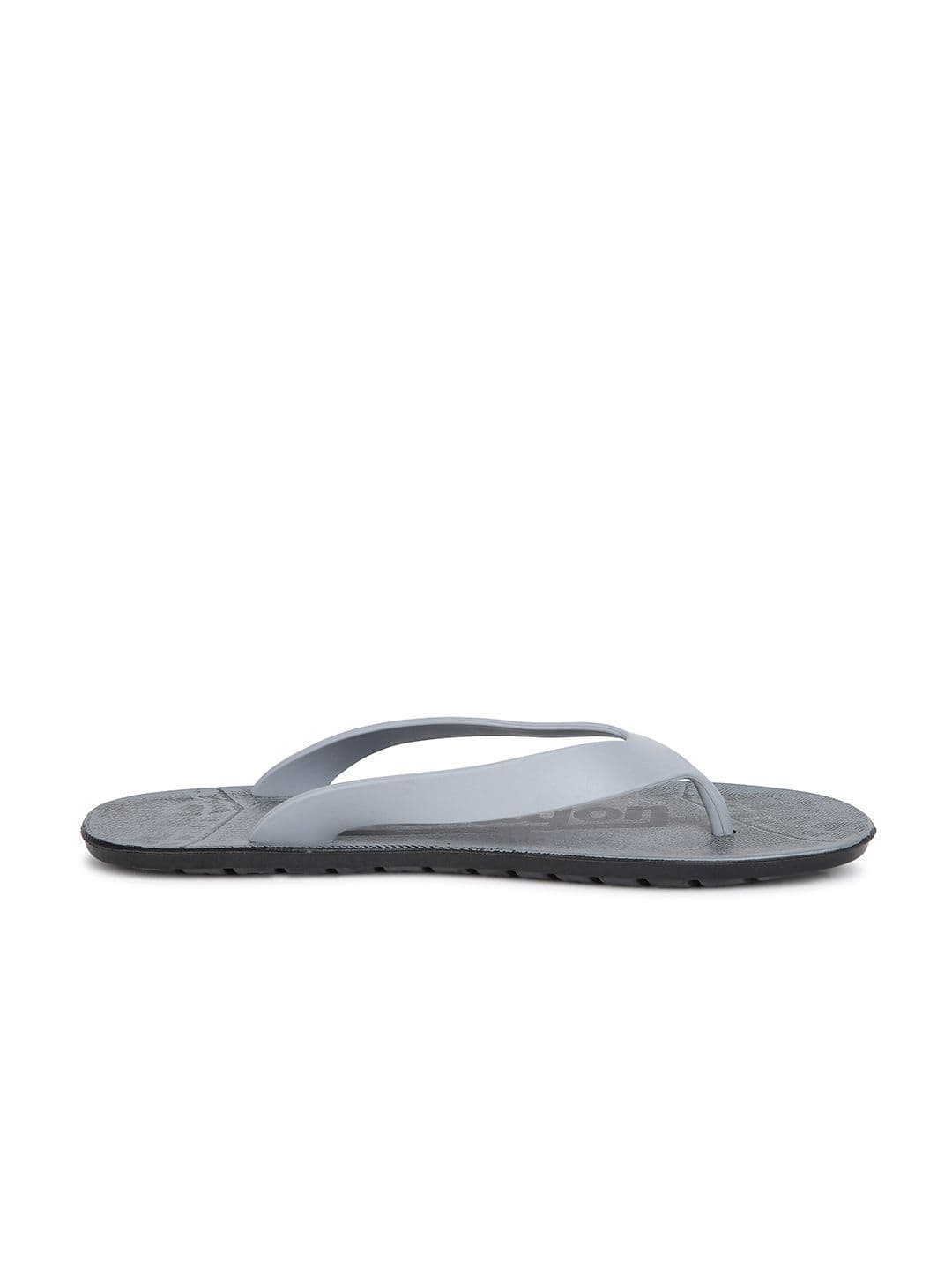 Paragon Men Grey & Black Printed Rubber Thong Flip-Flops thumbnail 3