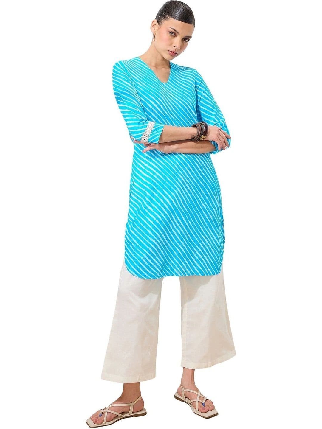 Saanjh Women Printed Kurta thumbnail 7