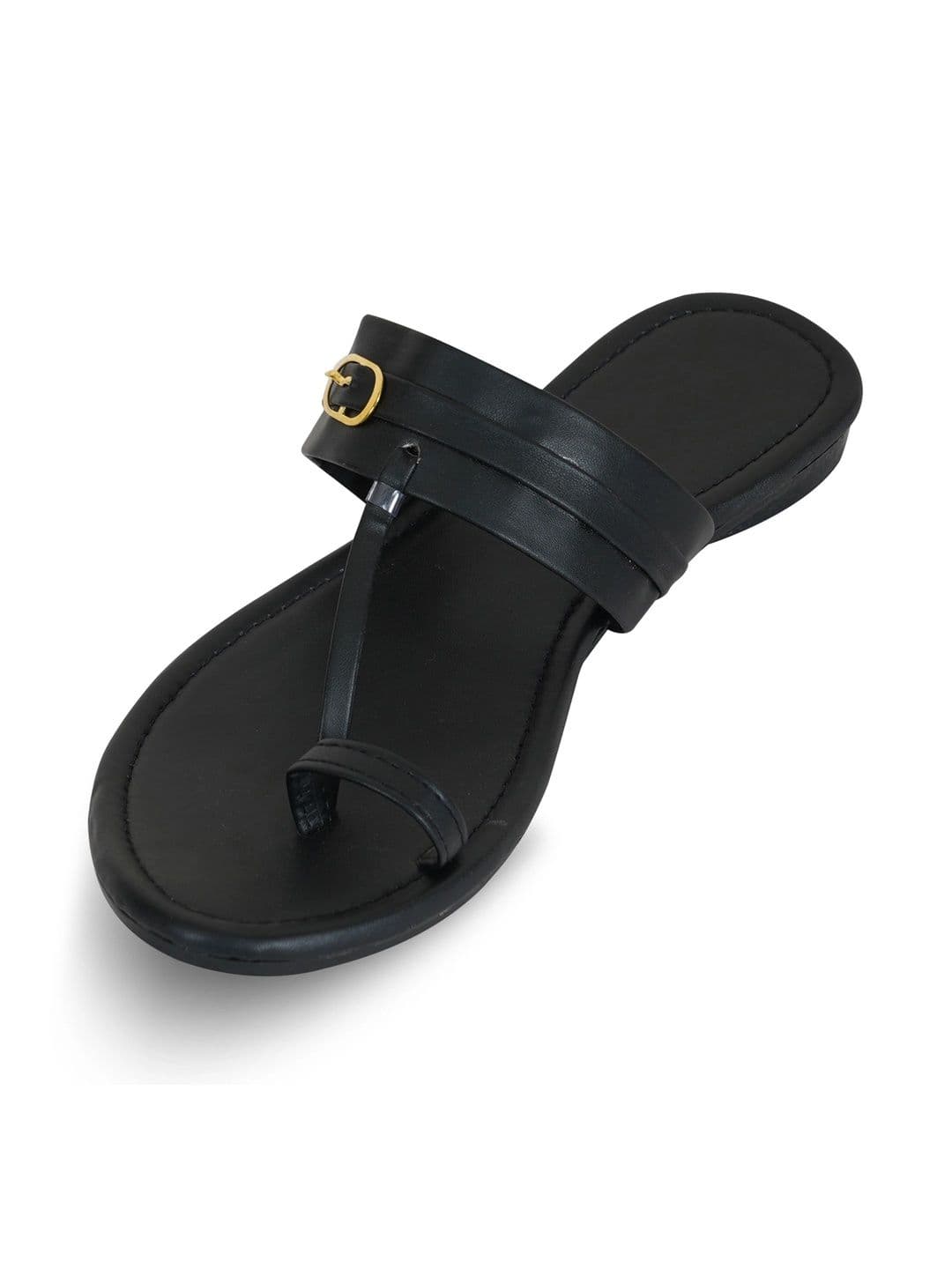 DressBerry Women One Toe Flats with Buckles thumbnail 3