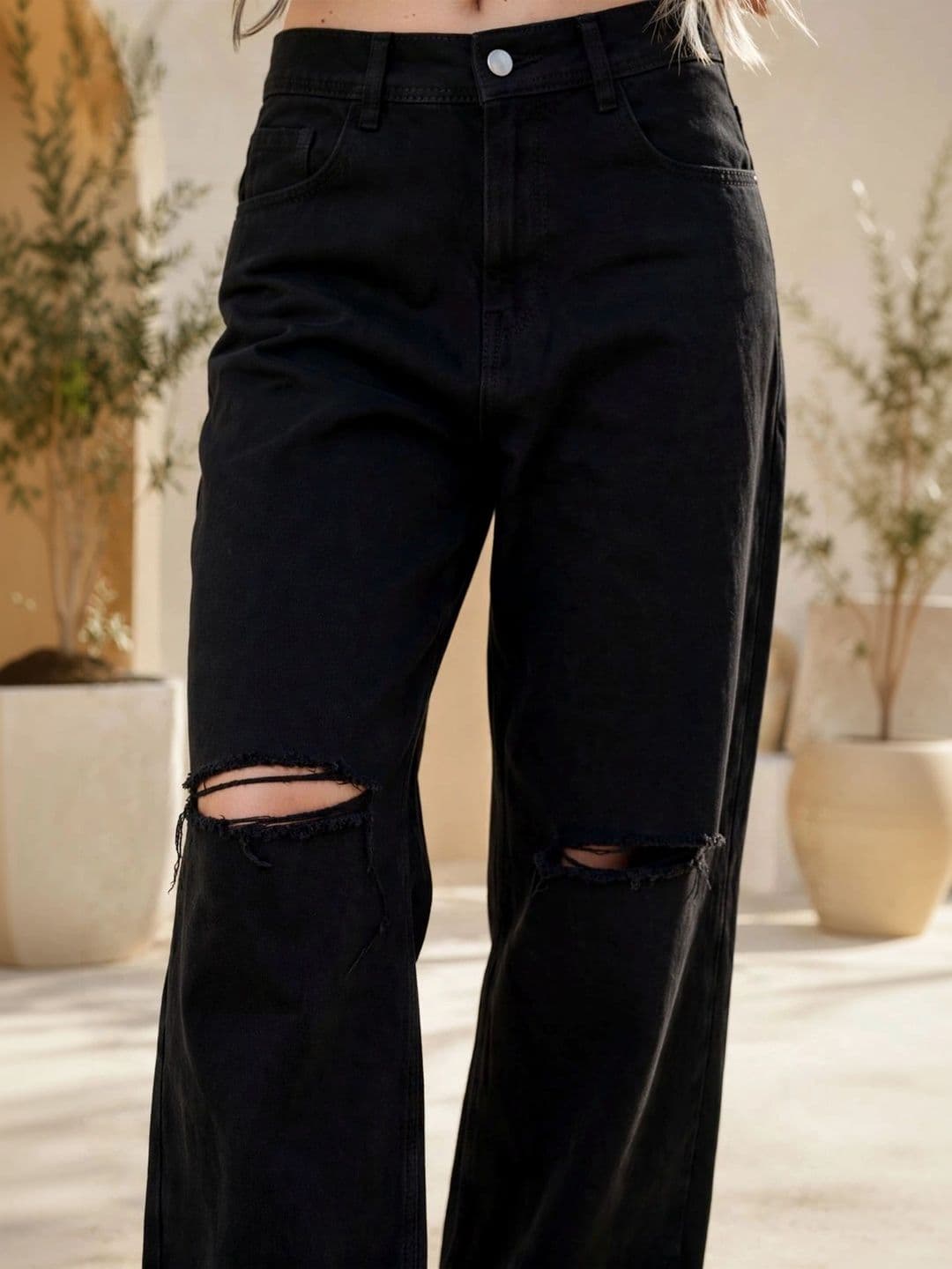COMFITS Women Classic Regular Fit Mid-Rise Highly Distressed Stretchable Jeans thumbnail 3