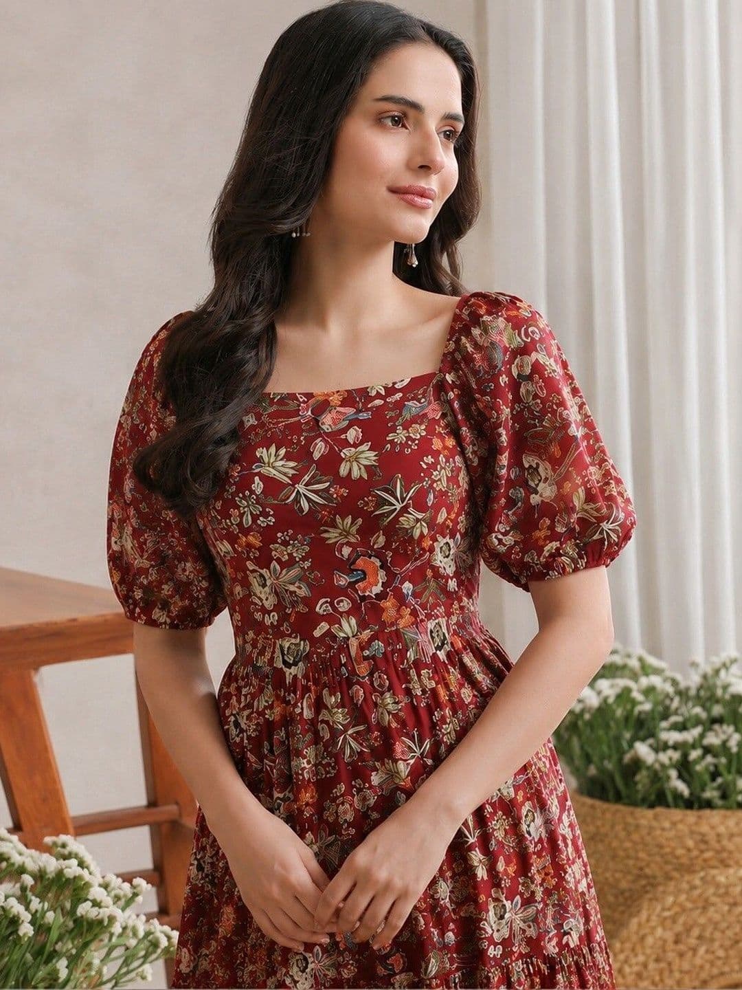 PRESHA Women Floral Printed Floral Kurta thumbnail 3