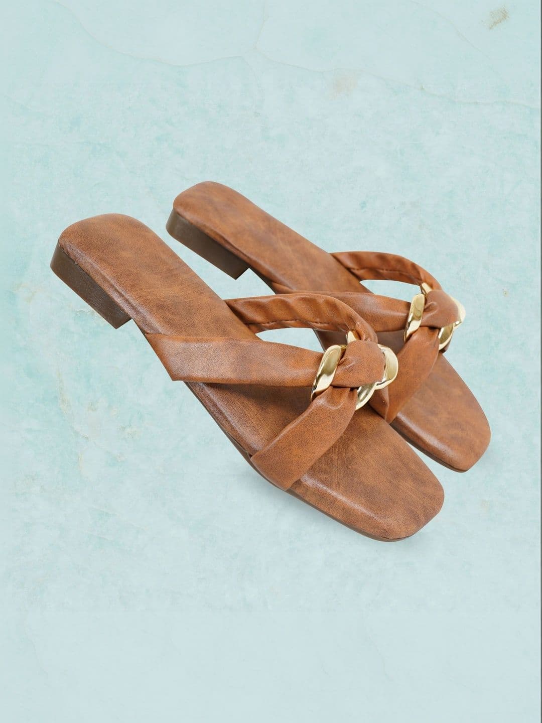 Mast & Harbour Women Open Toe Flats with Buckles thumbnail 4