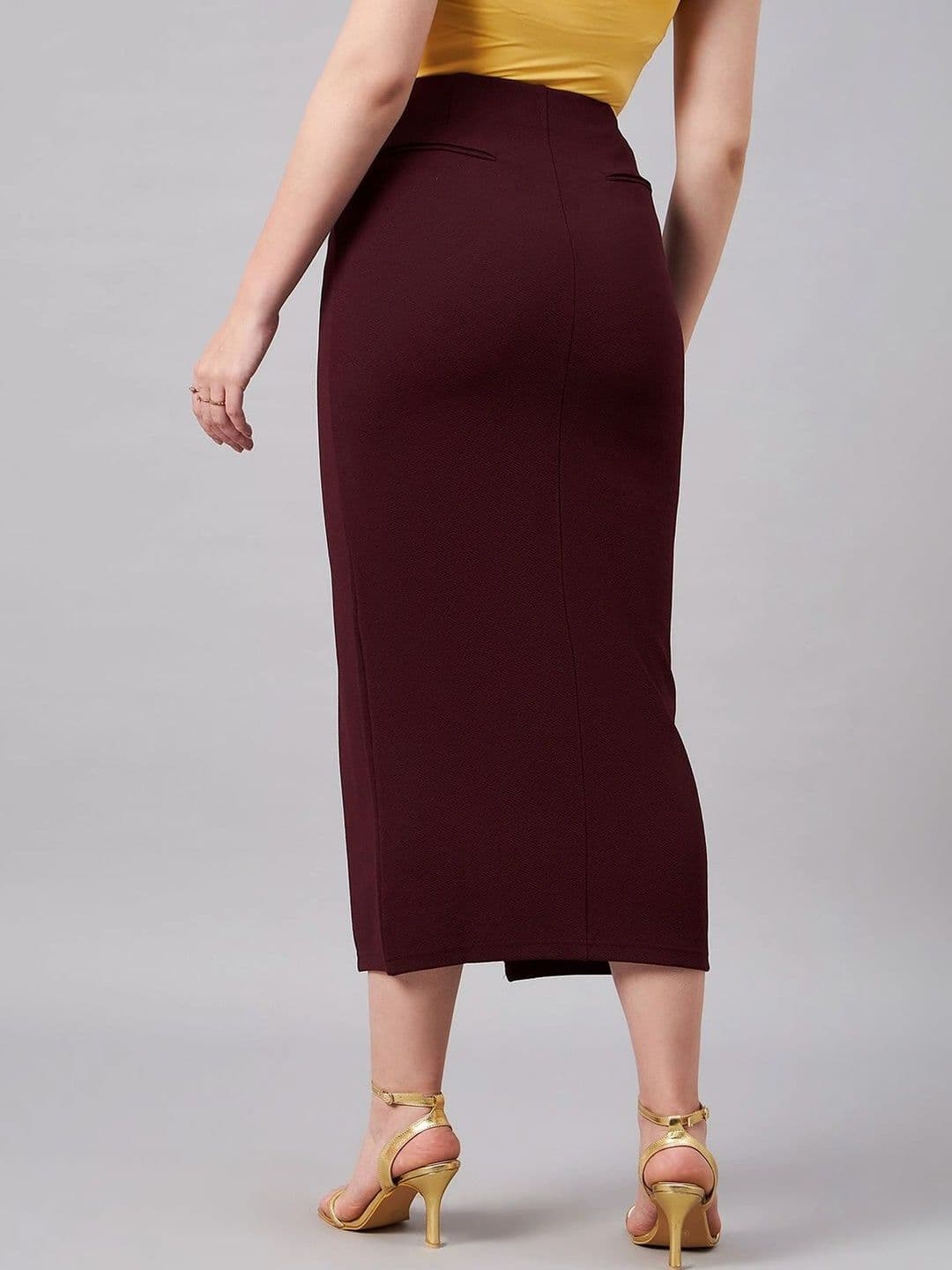 Chemistry Women Front Slit Midi Straight Skirt thumbnail 5