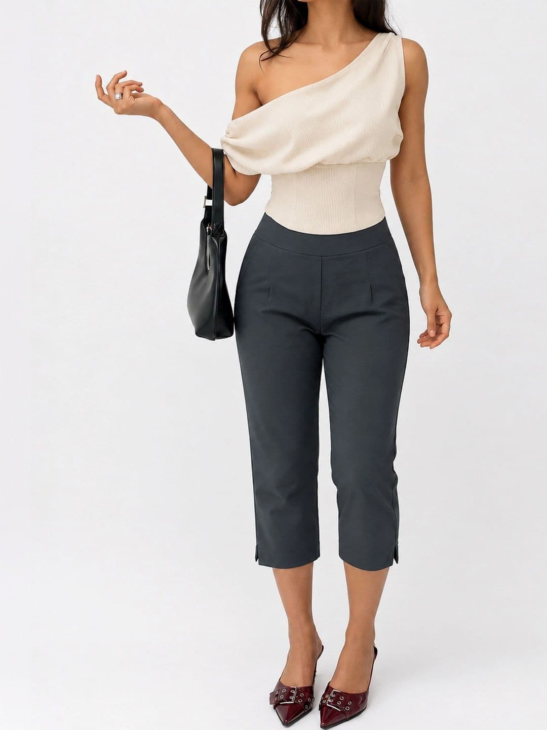 Tikhi Imli Women Knitted Cropped Palazzos - view 1