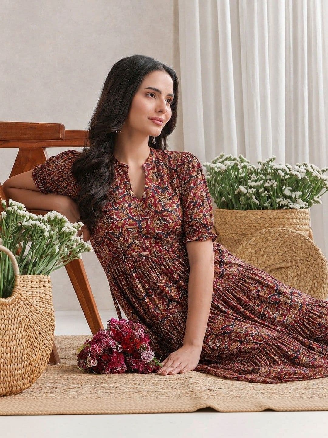 PRESHA Women Ethnic Motifs Printed Indie Prints Anarkali Kurta - view 1