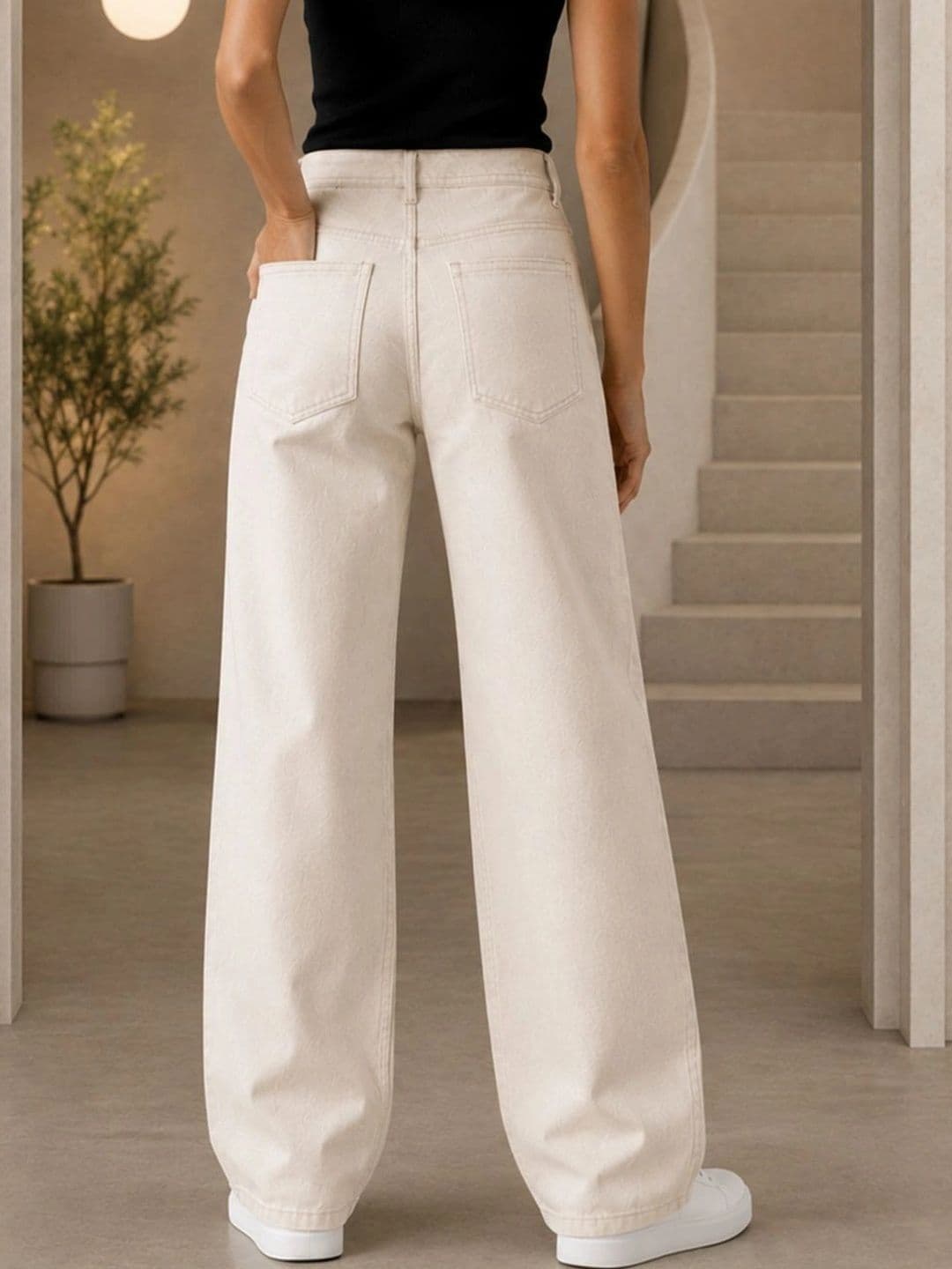 Mast & Harbour Women Classic Regular Fit Mid-Rise Stretchable Jeans thumbnail 2