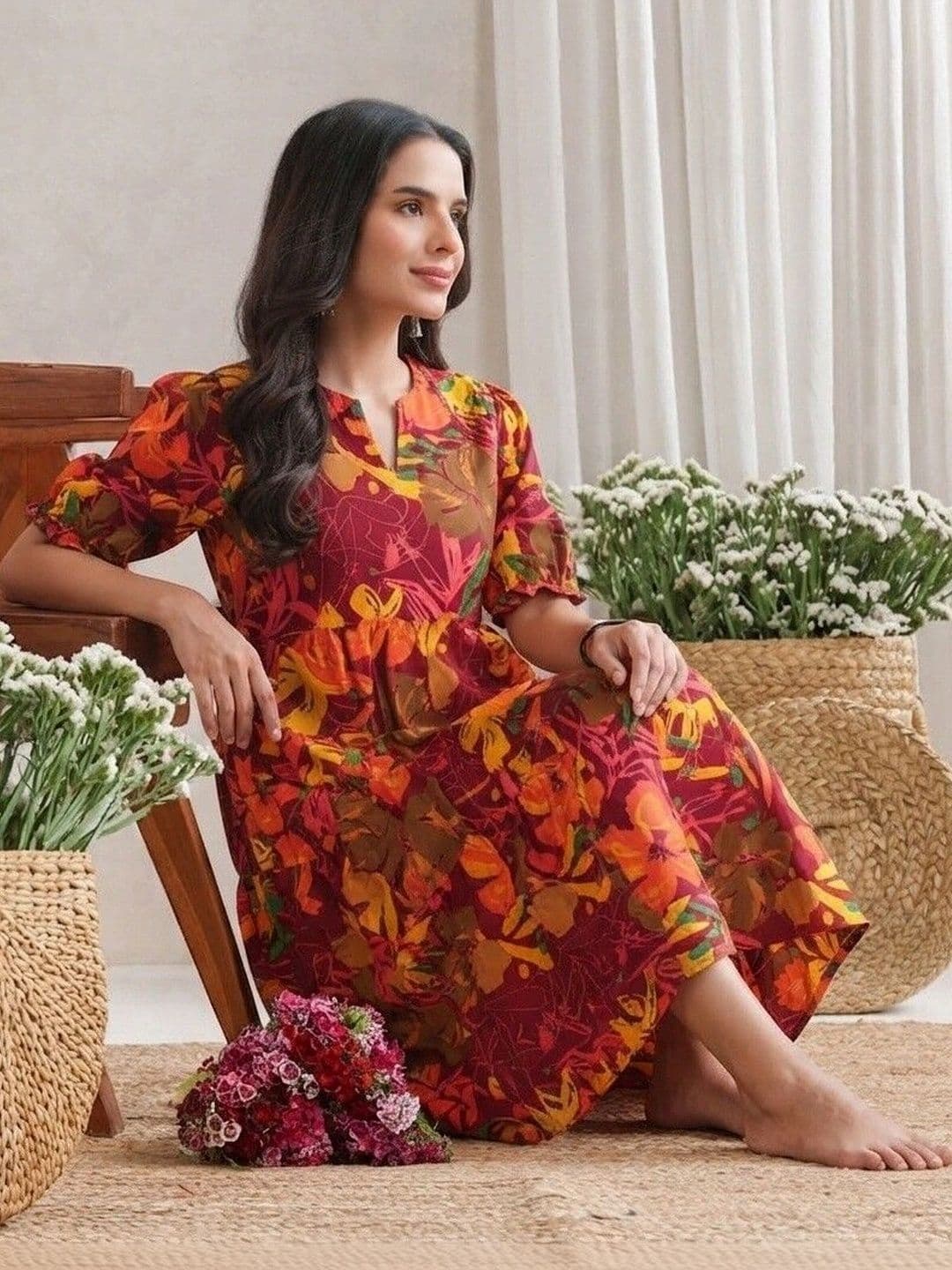 PRESHA Women Floral Printed Floral Kurta - view 1