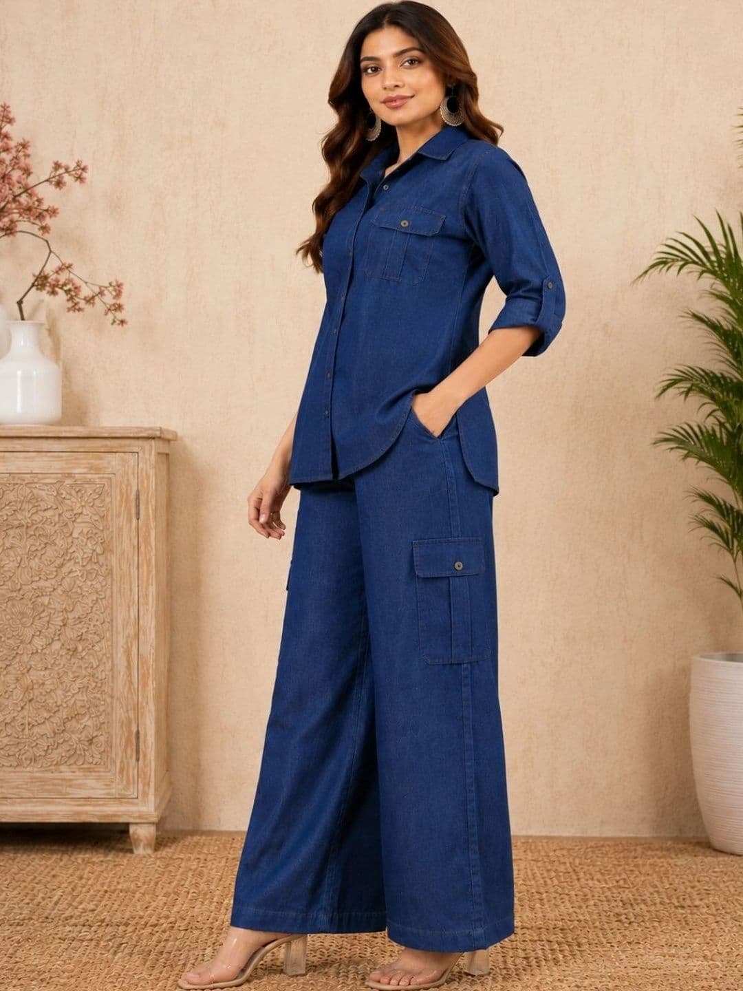 Bk fashions Floral Solid Shirt with Trousers thumbnail 5