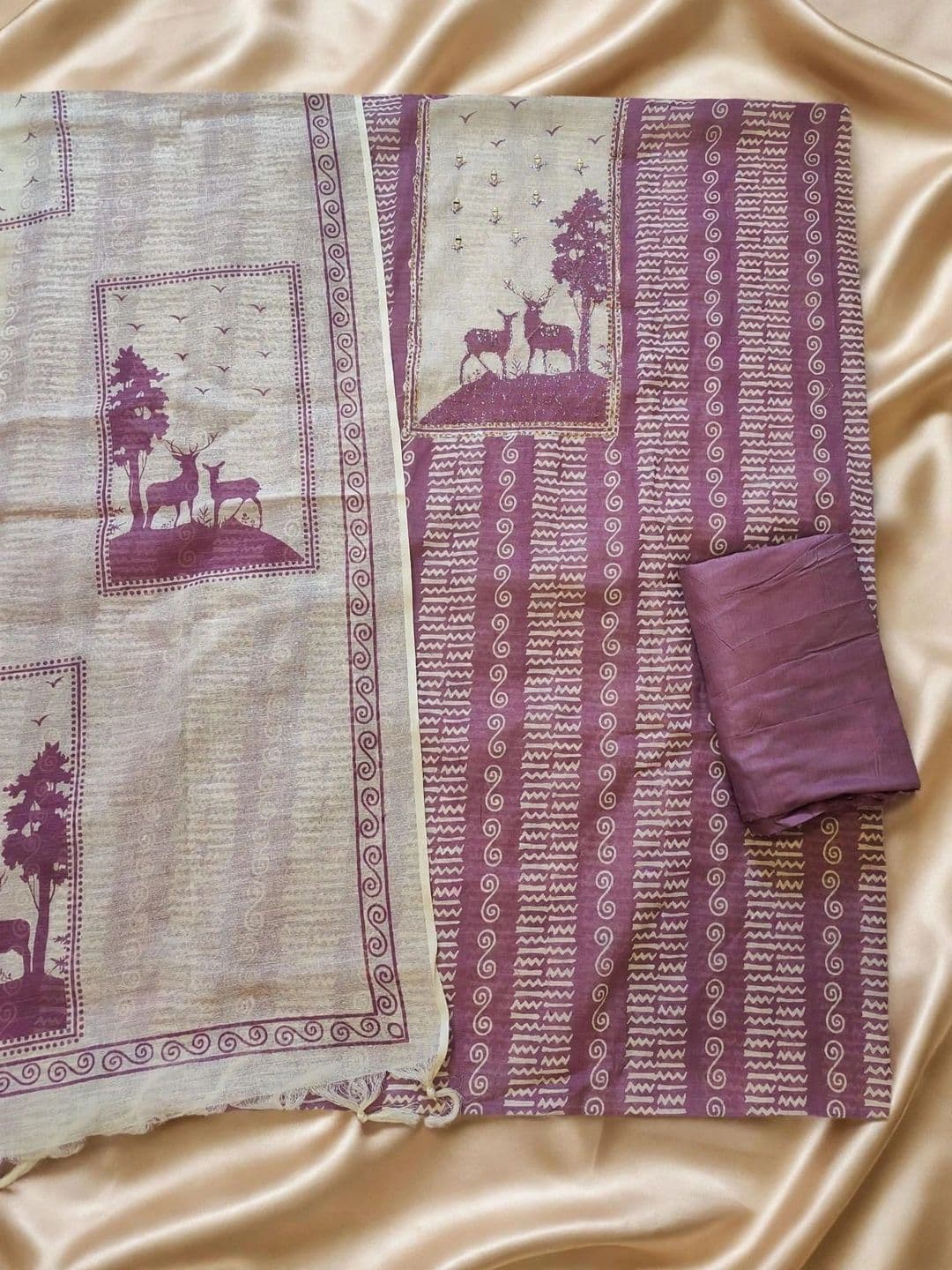 Haranozy Printed Pure Cotton Semi-Stitched Dress Material thumbnail 7