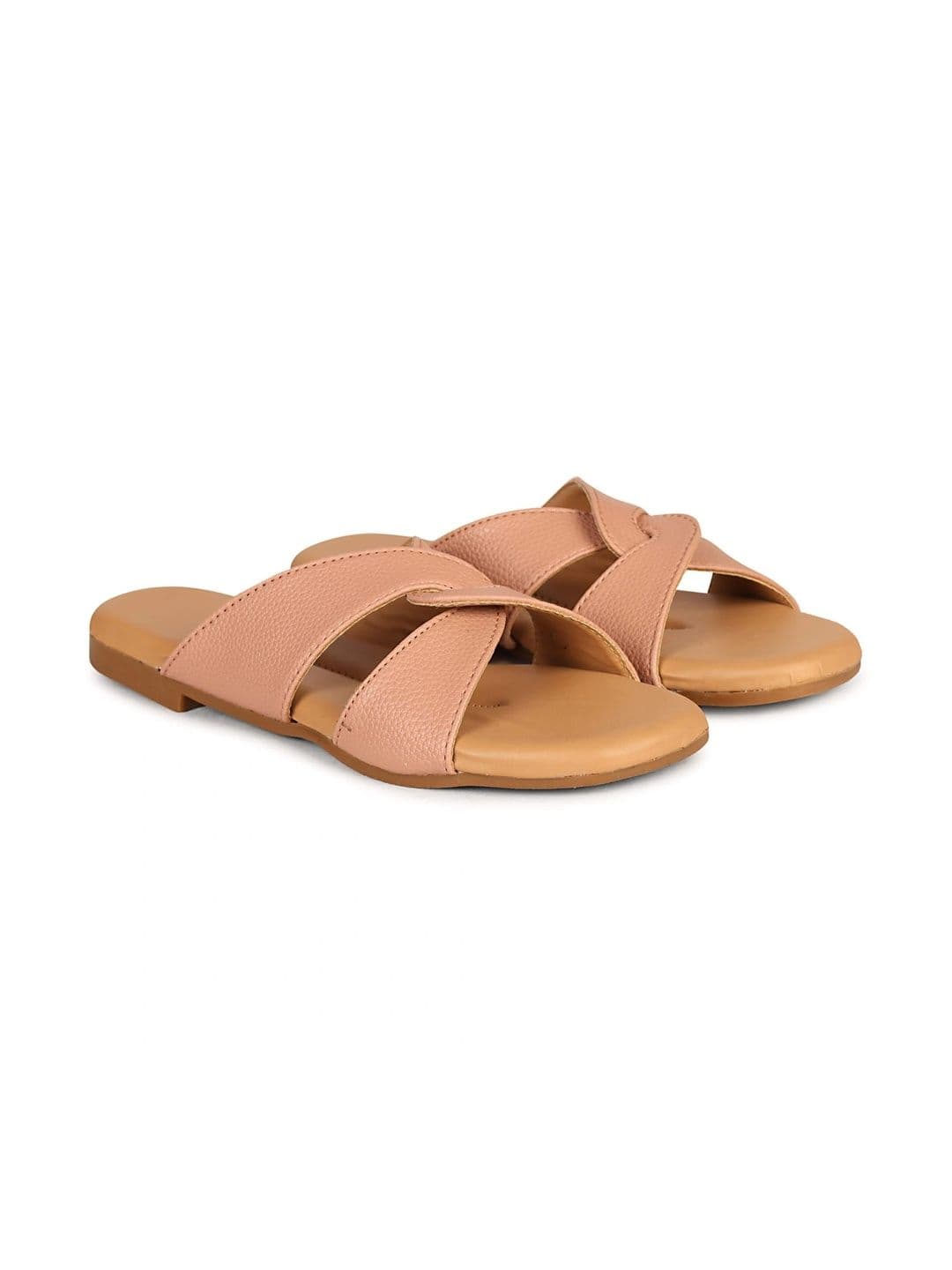 Moda Rapido Women Textured Open Toe Flats thumbnail 3