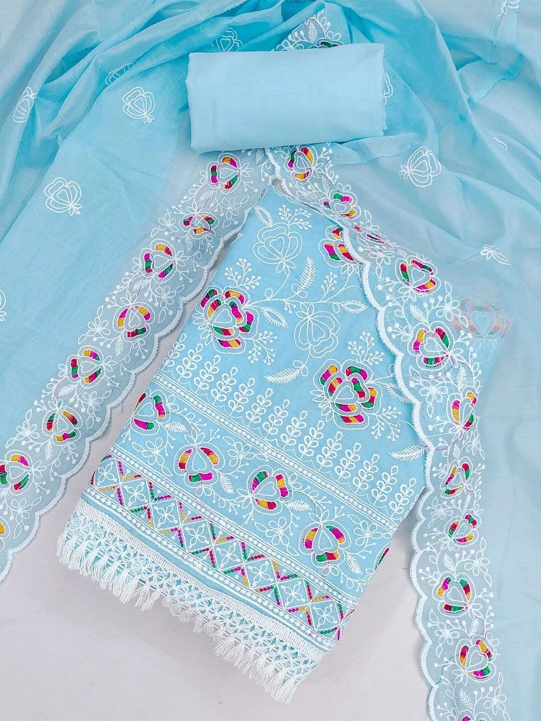 Nayanthara Trends Embroidered Unstitched Dress Material - view 1