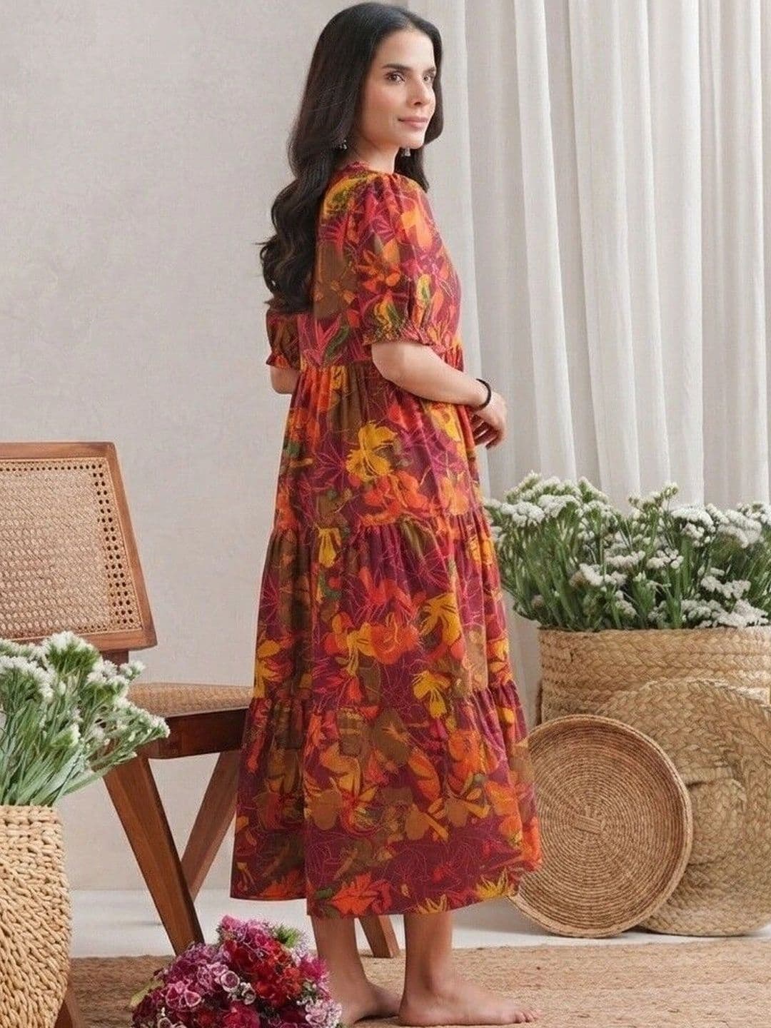 PRESHA Women Floral Printed Floral Kurta thumbnail 6