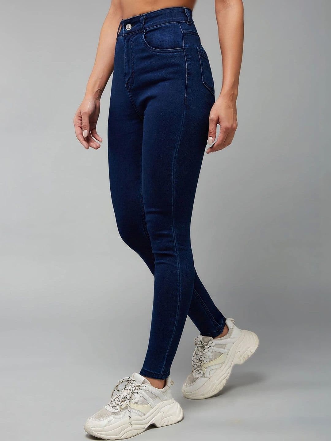 Mast & Harbour Women Skinny Fit High-Rise Stretchable Jeans thumbnail 2