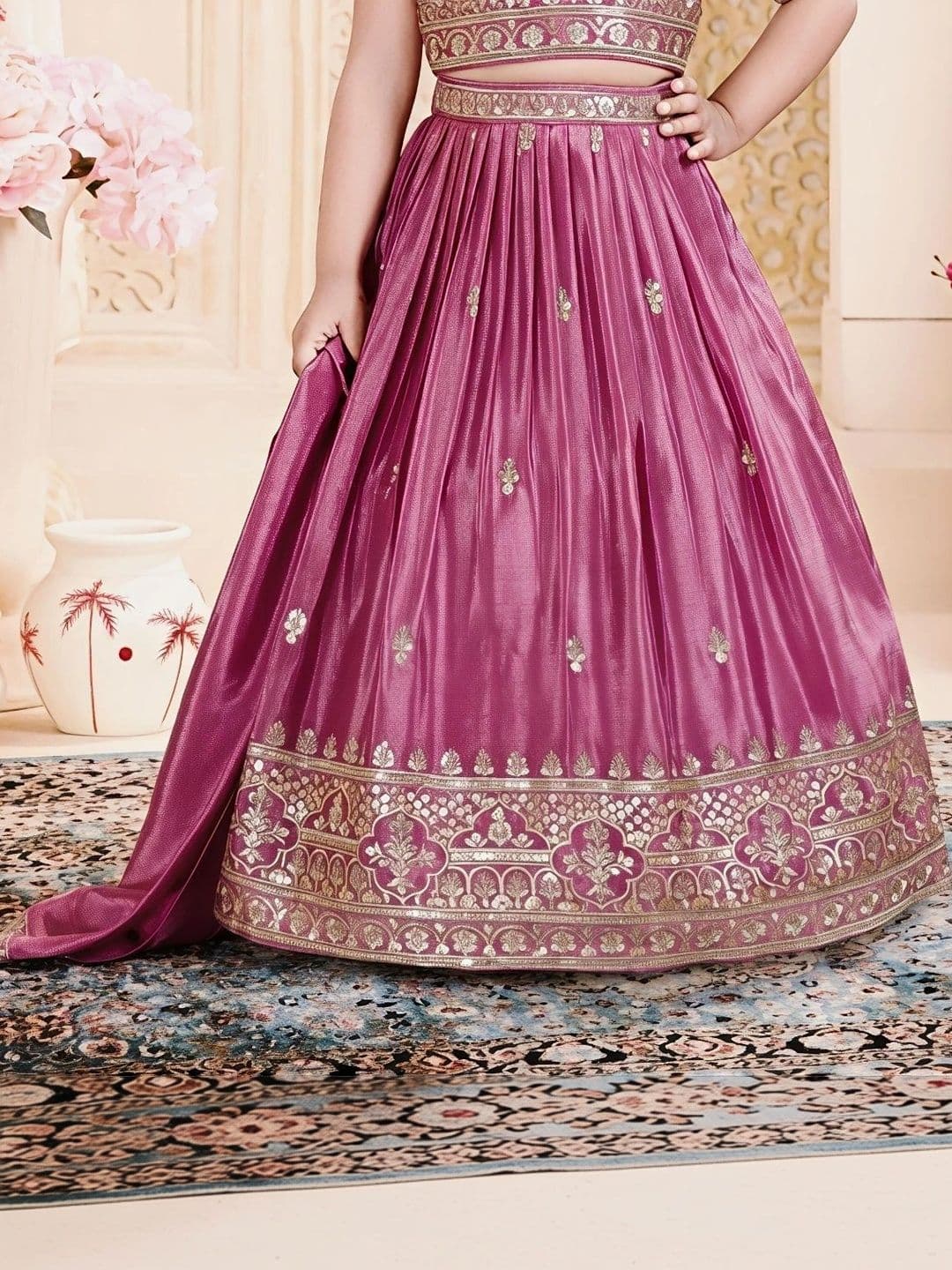 Moda Rapido Girls Embroidered Ready to Wear Lehenga & Blouse With Dupatta thumbnail 4