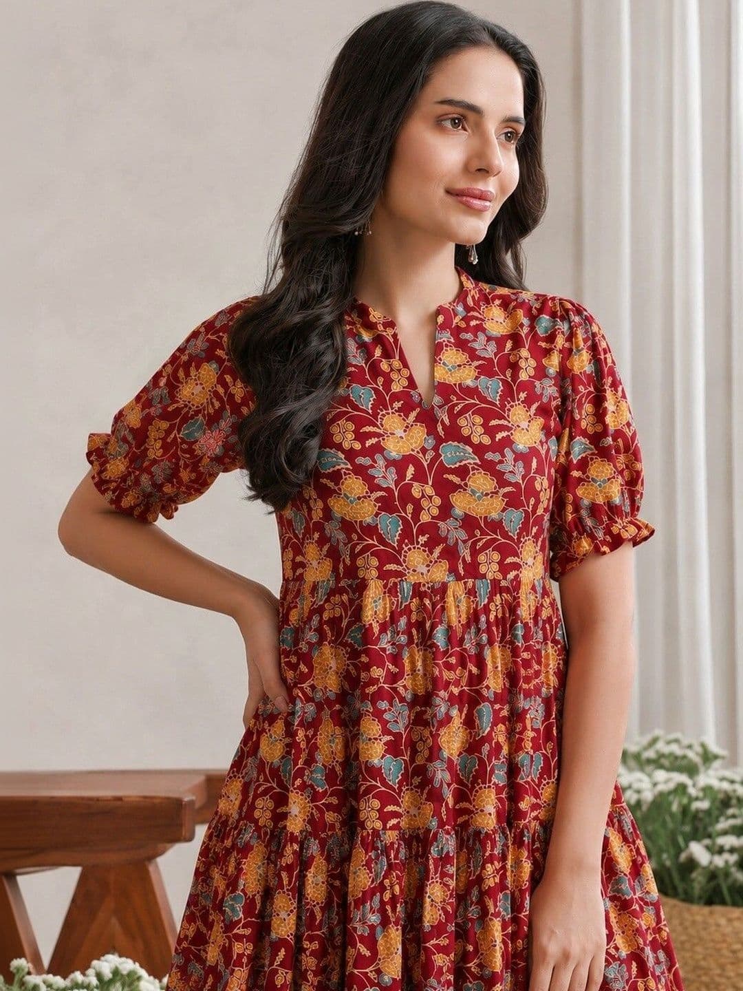 PRESHA Women Floral Printed Anarkali Kurta thumbnail 7