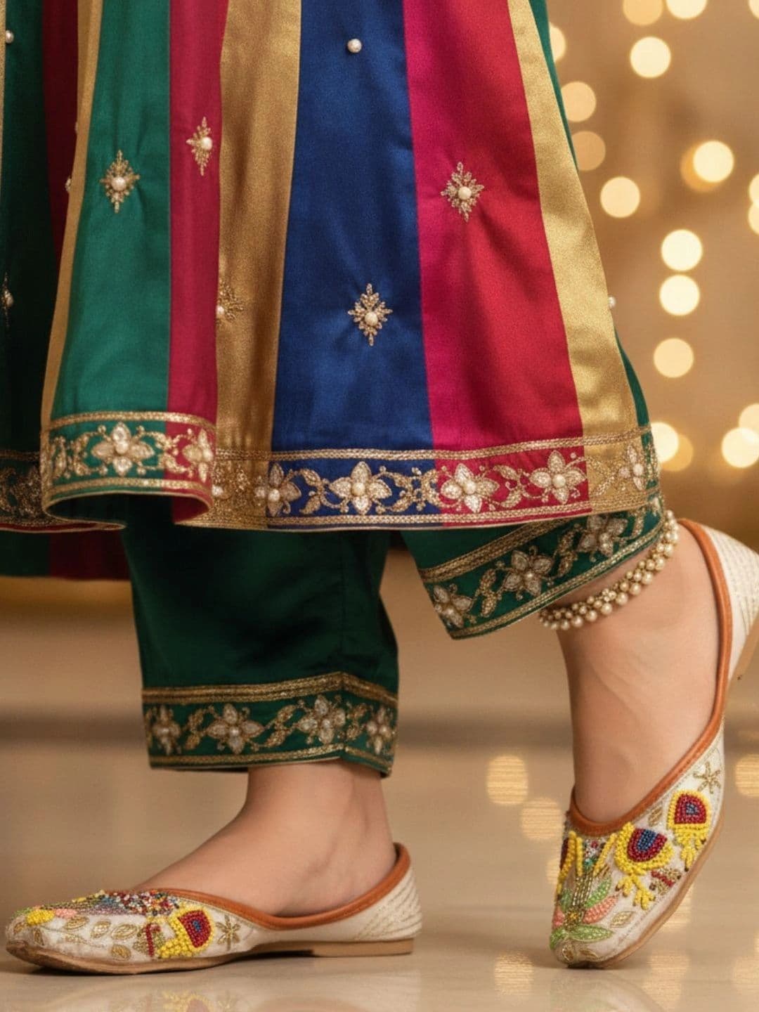 Anouk Women Embellished Ethnic Mojaris Flats - view 1