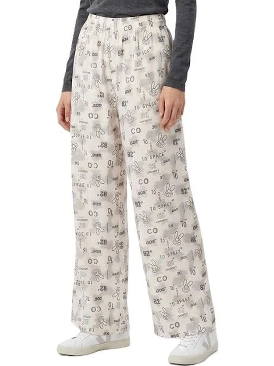 Alexvyan Women Printed Knitted Palazzos - view 1