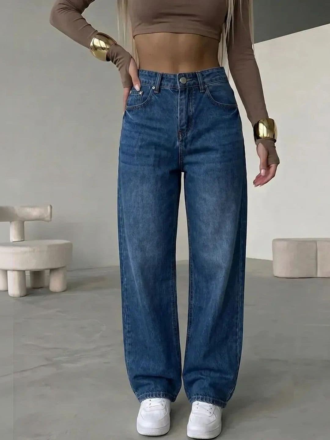 AAV2 Women Wide Leg High-Rise Stretchable Jeans - view 1