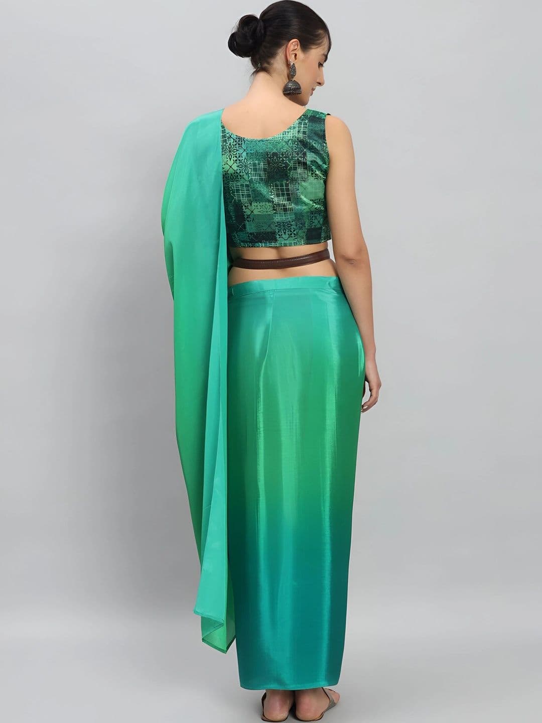 Mitera Ombre Silk Blend Saree thumbnail 4