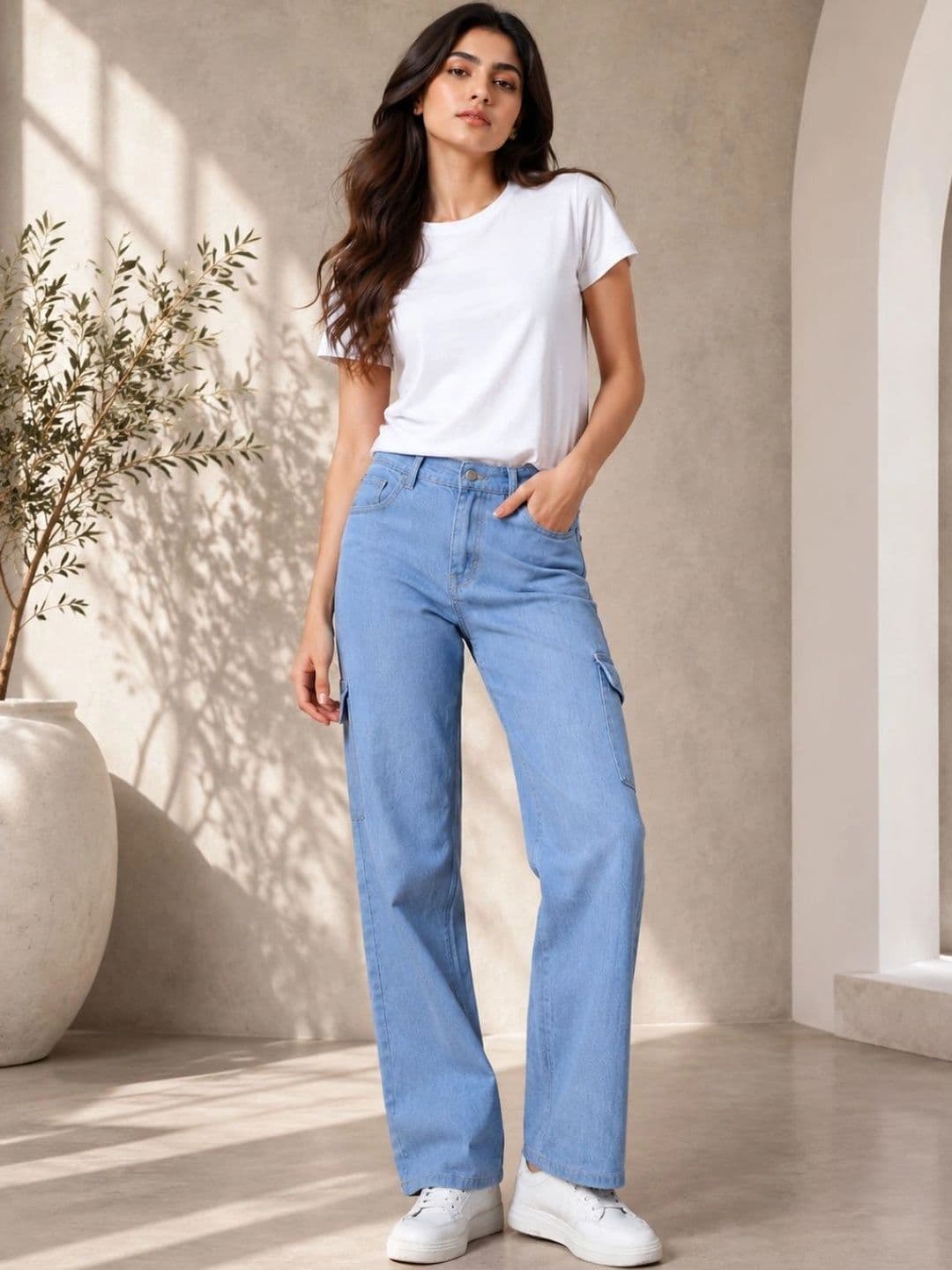 FLARING Women Classic Regular Fit Mid-Rise Stretchable Jeans thumbnail 2