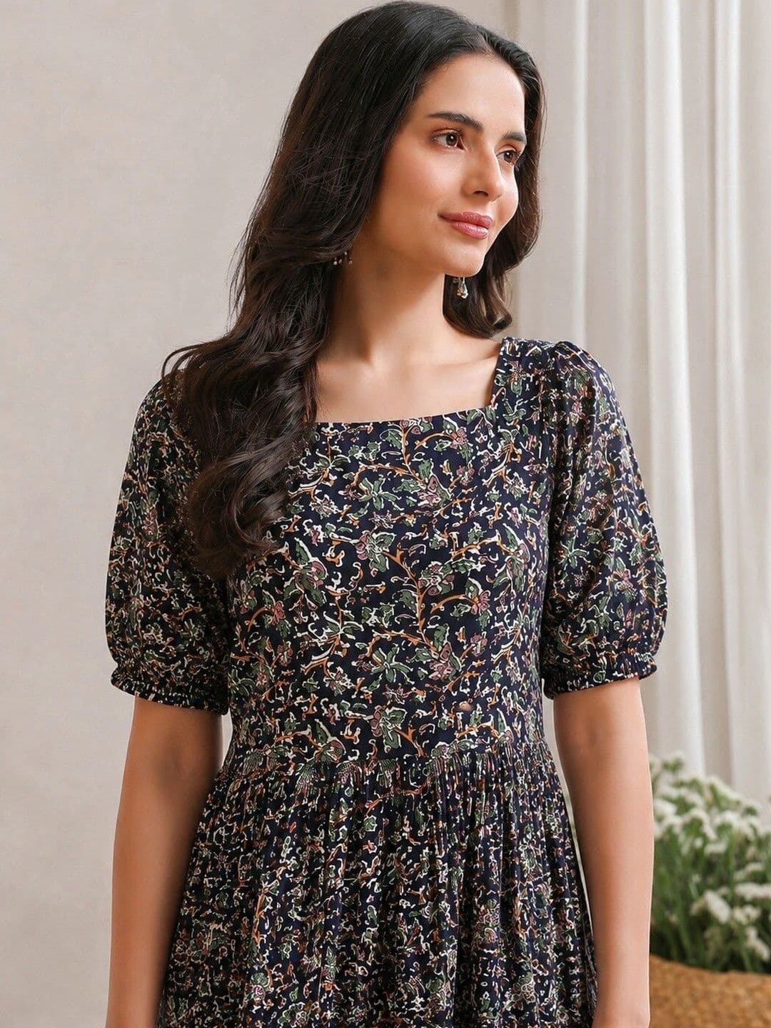 PRESHA Women Floral Printed Floral Anarkali Kurta thumbnail 4