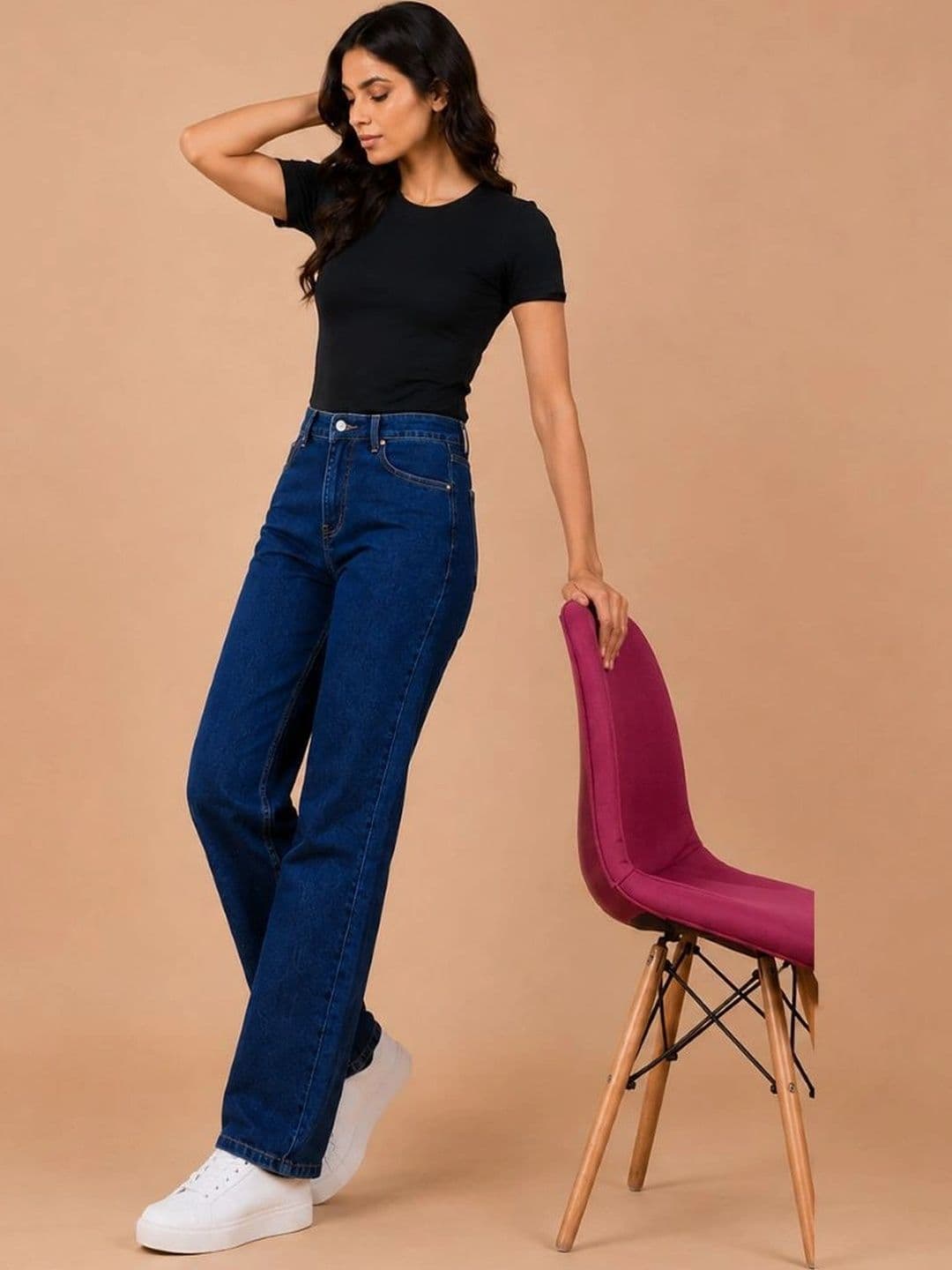 COMFITS Women Classic Regular Fit Mid-Rise Stretchable Jeans thumbnail 3