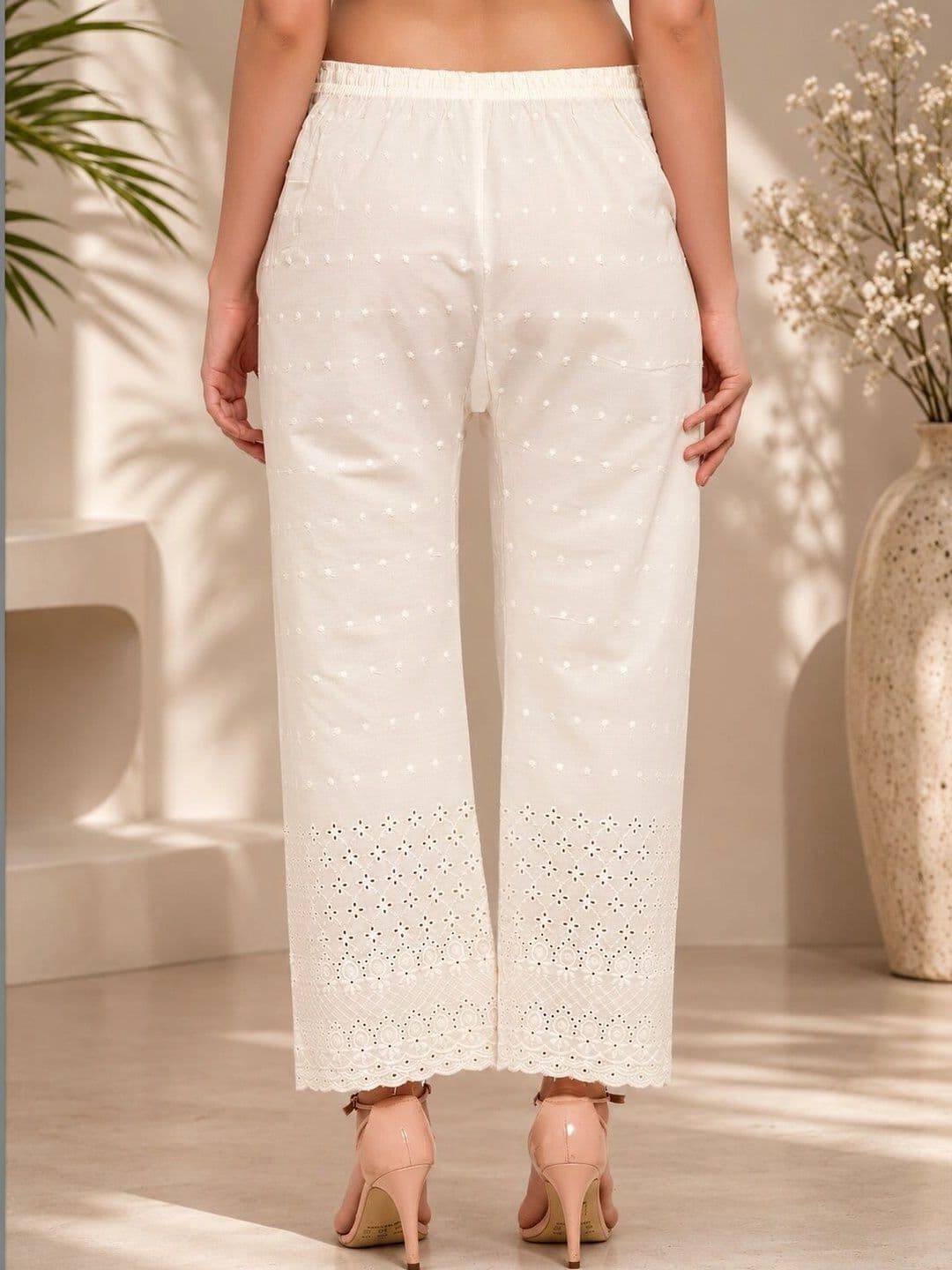 Miaz Lifestyle Women Embroidered Knitted Ethnic Palazzos thumbnail 2
