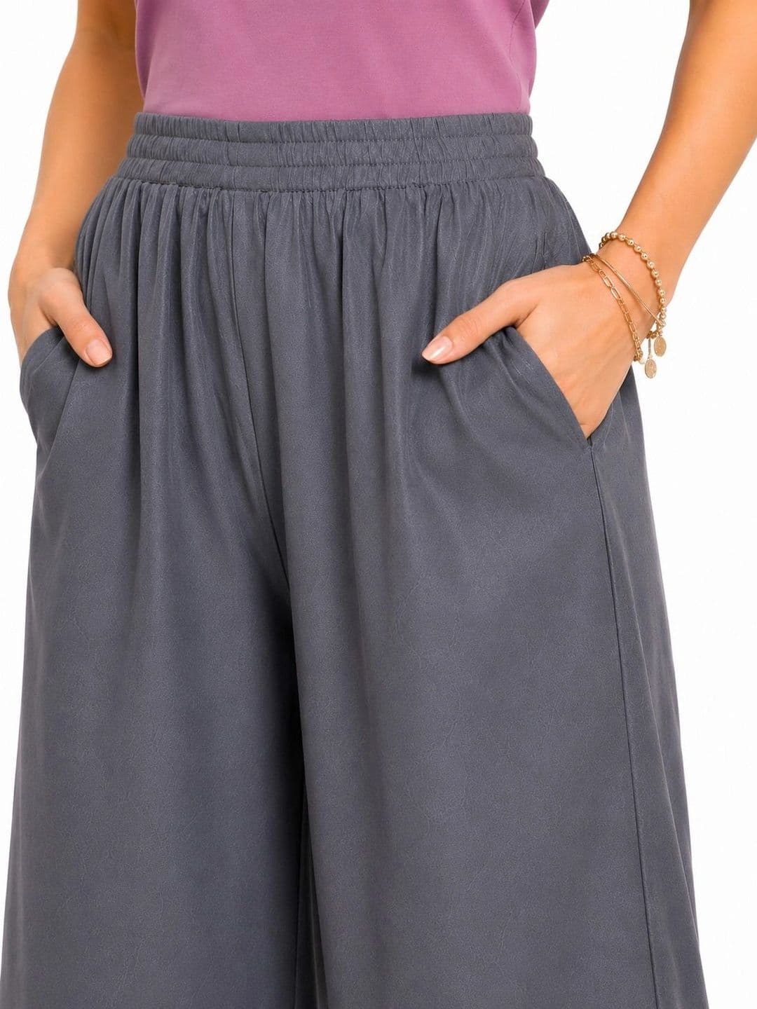 Threadbloom Women Knitted Palazzos thumbnail 4