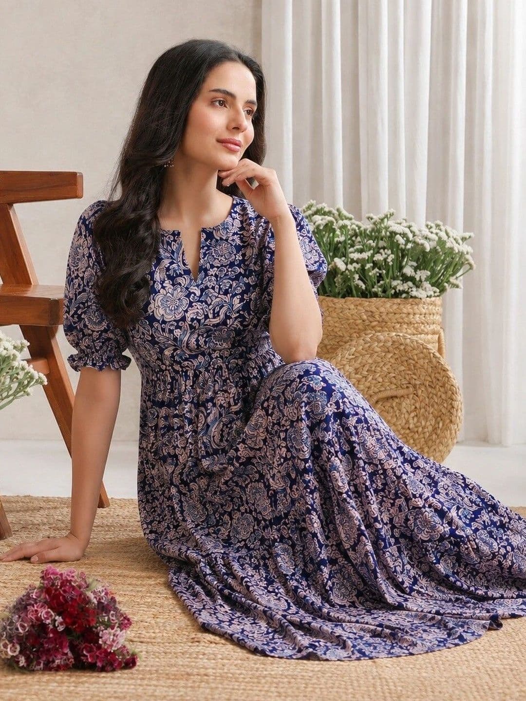 PRESHA Women Ethnic Motifs Printed Indie Prints Kurta thumbnail 5
