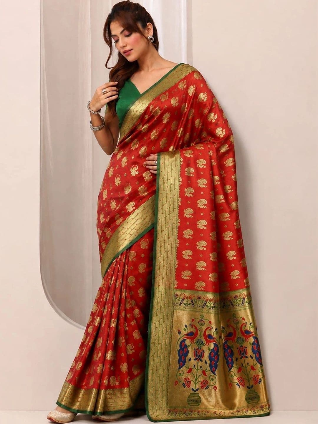 KALINI Woven Design Zari Art Silk Designer Banarasi Saree - view 1
