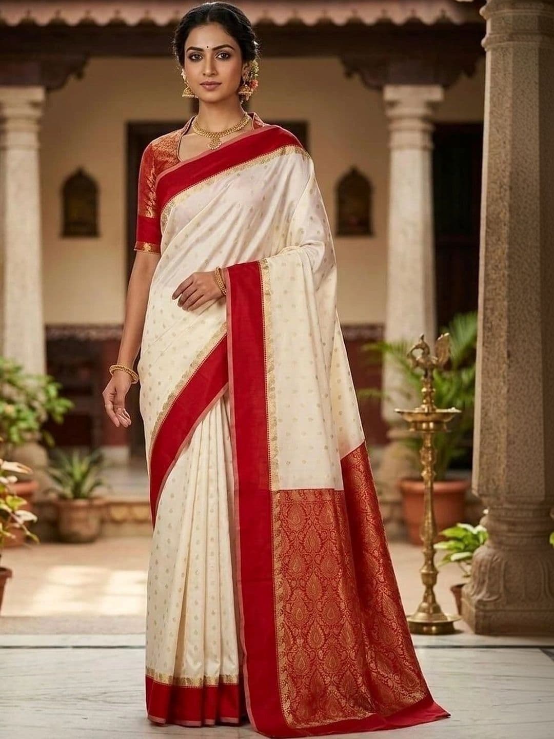SILK HERITAGE Zari Art Silk Garad Saree thumbnail 4