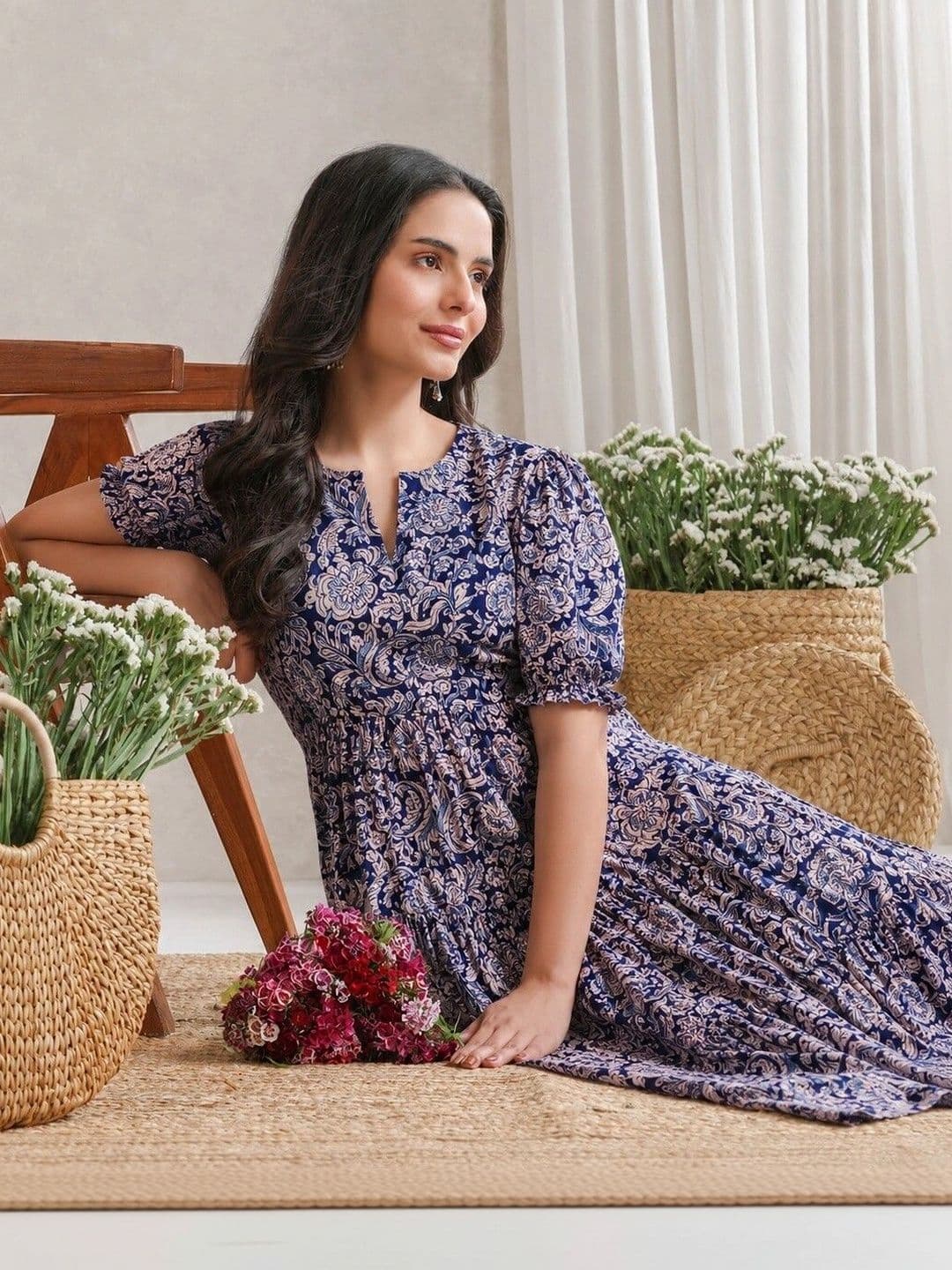PRESHA Women Ethnic Motifs Printed Indie Prints Kurta - view 1