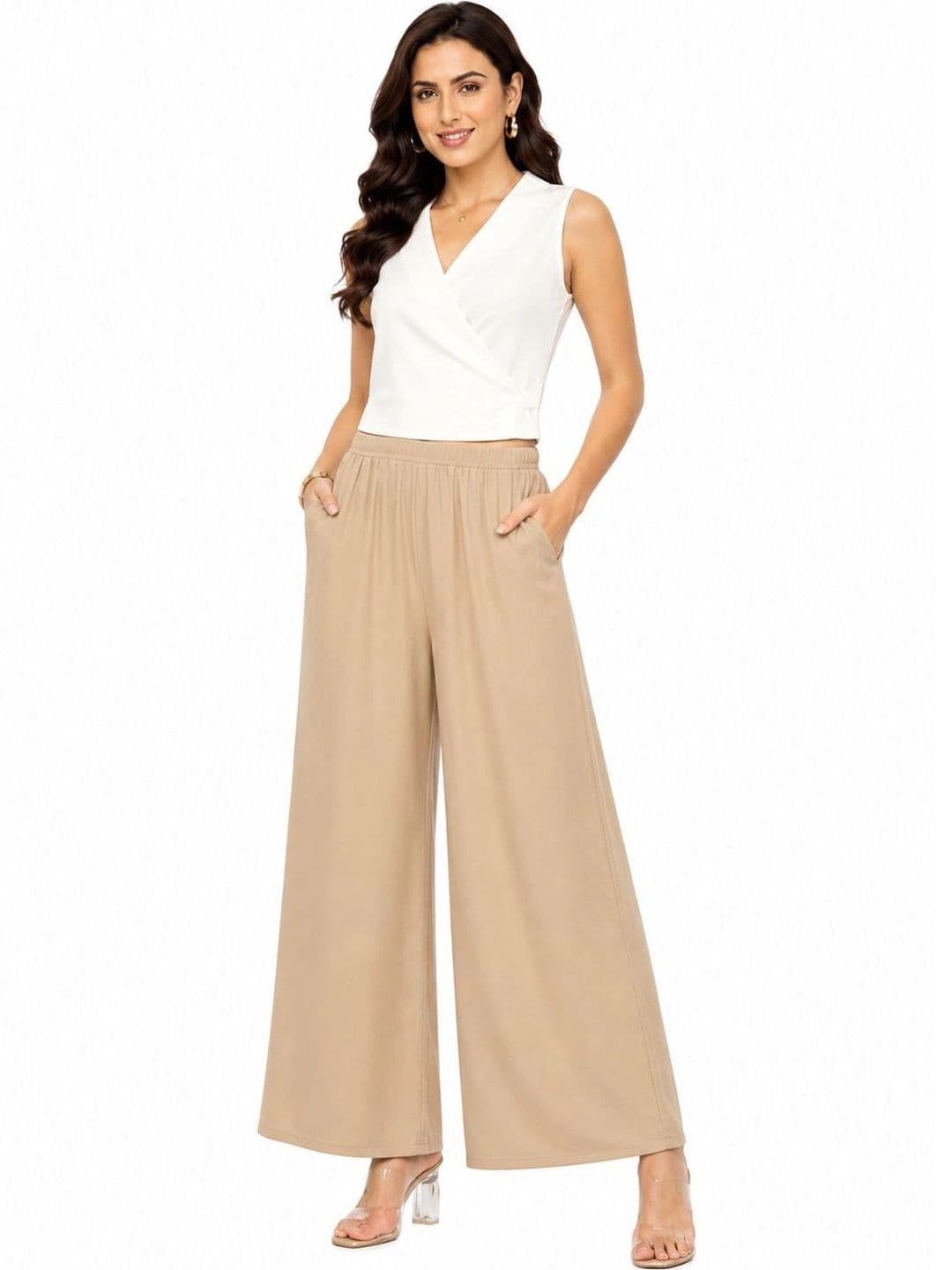 Threadbloom Women Knitted Palazzos - view 1