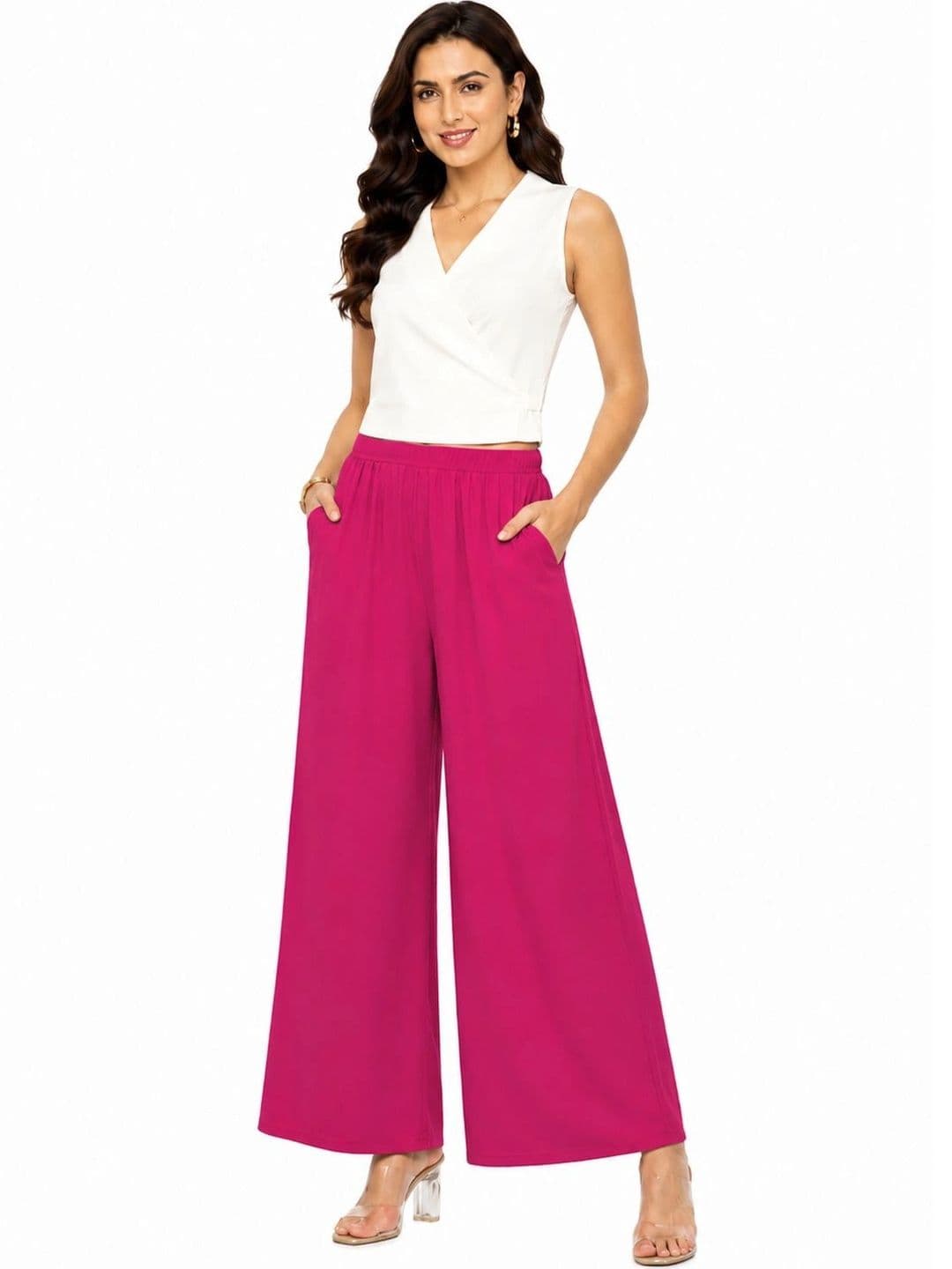 Threadbloom Women Knitted Palazzos - view 1