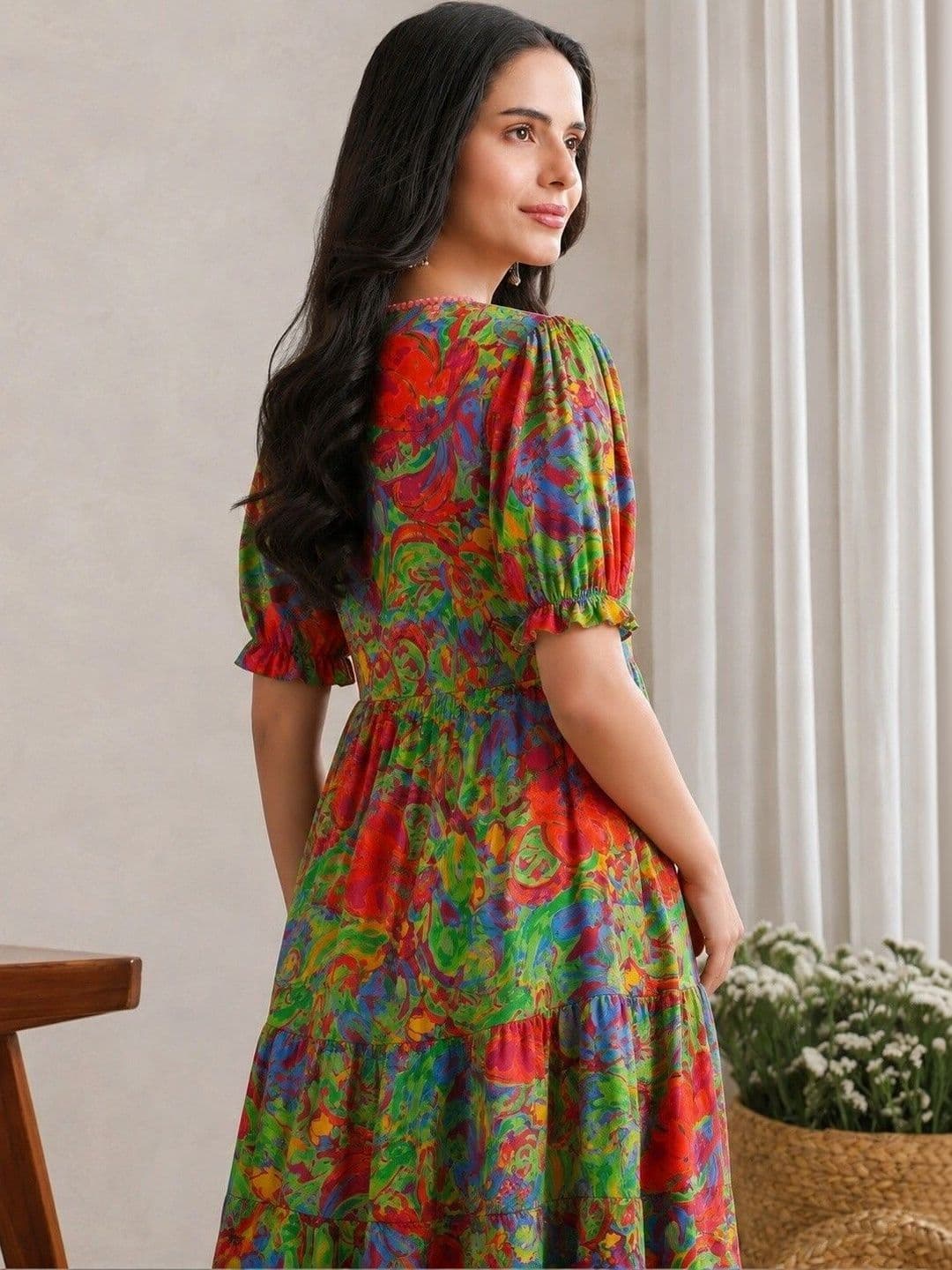 PRESHA Women Floral Printed Floral Kurta thumbnail 4