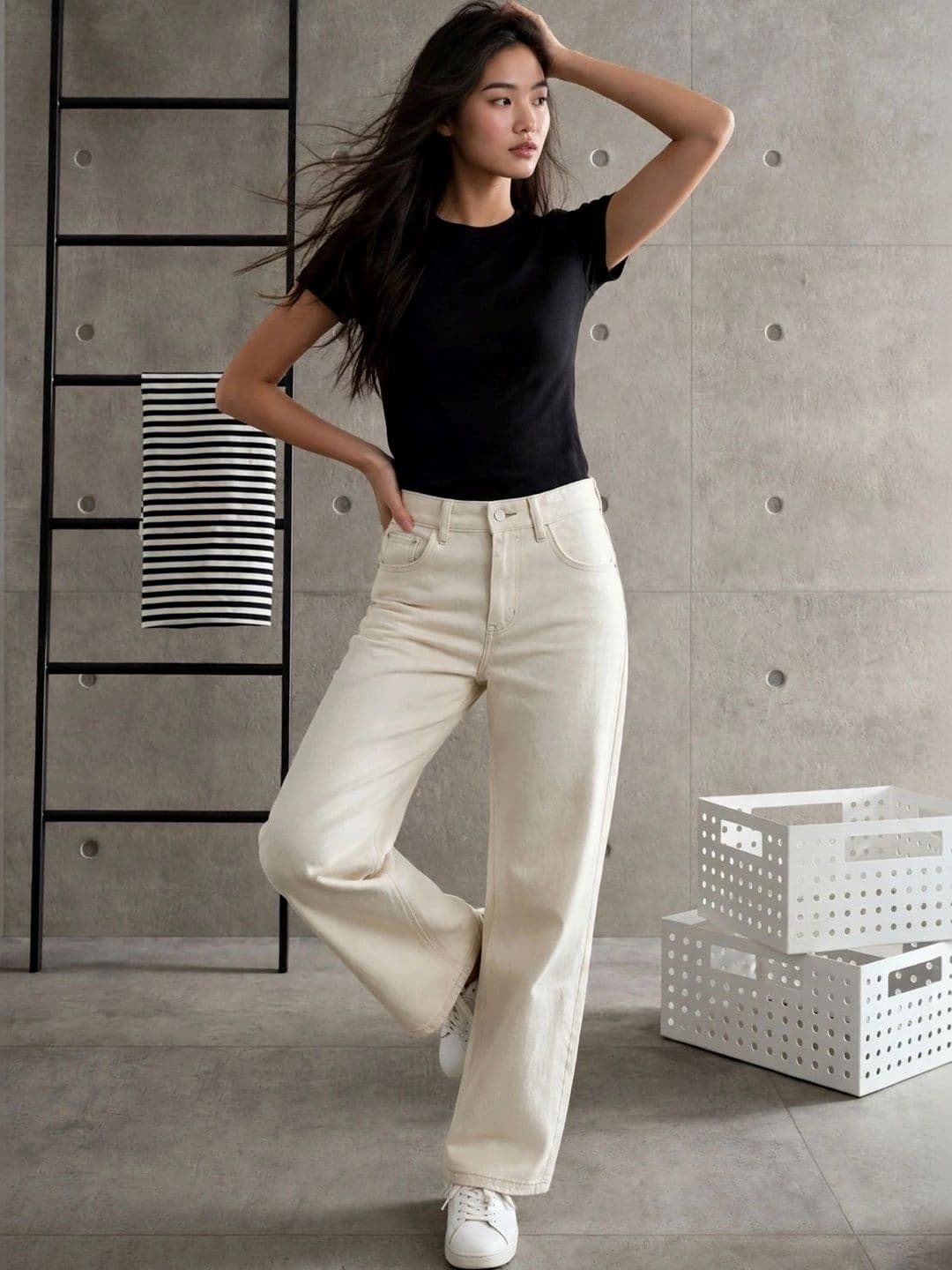 HERE&NOW Women Classic Regular Fit Mid-Rise Stretchable Jeans thumbnail 6