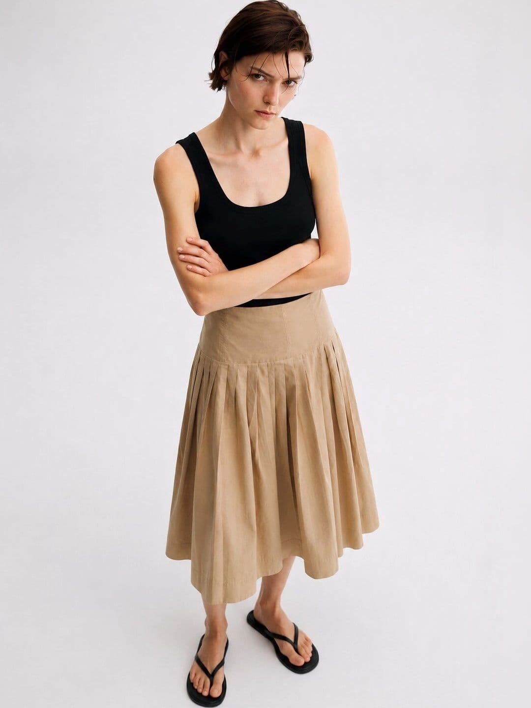 Cation Women Pure Cotton Knee Length Flared Skirt thumbnail 2