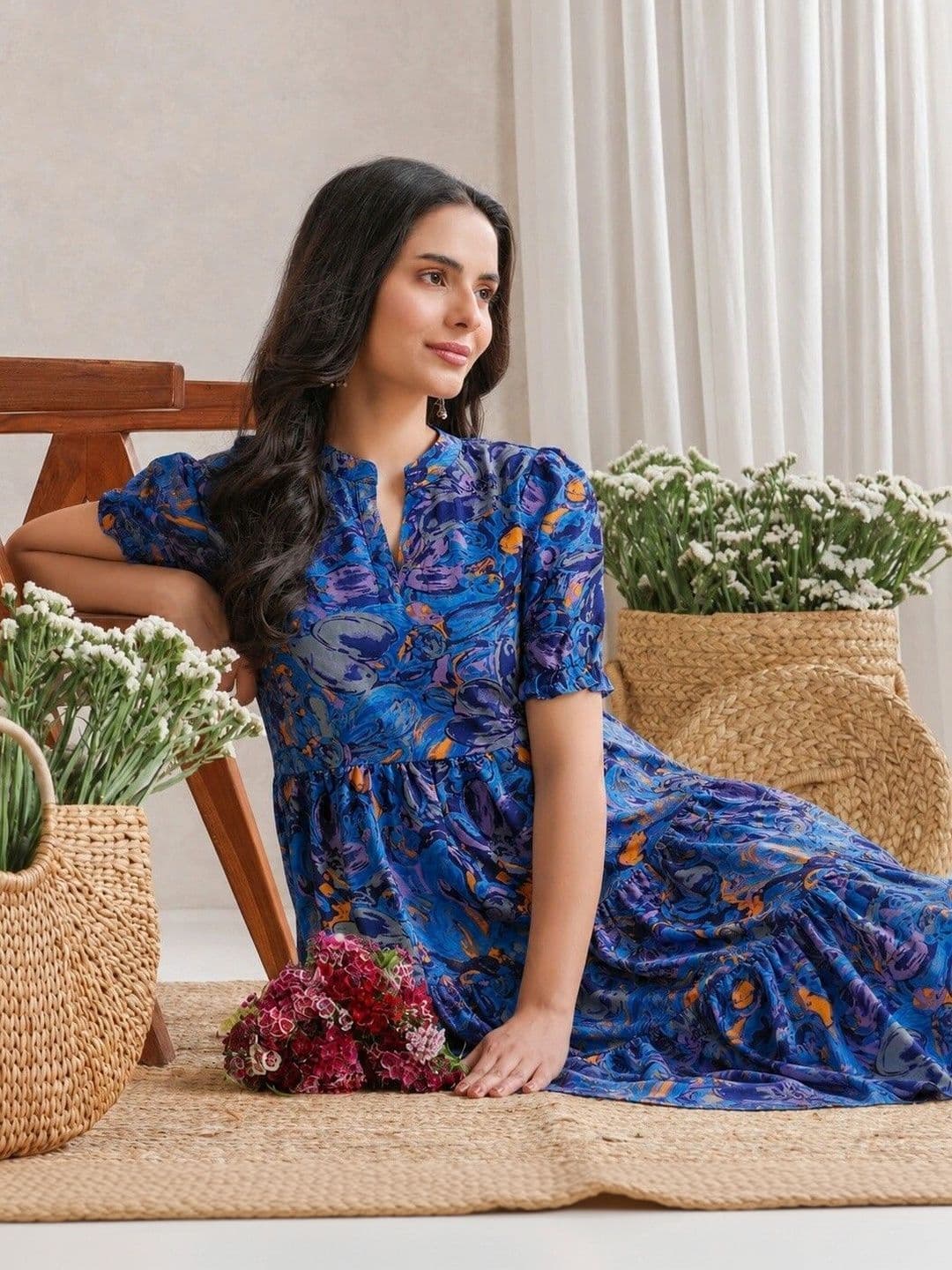 PRESHA Women Printed Anarkali Kurta - view 1